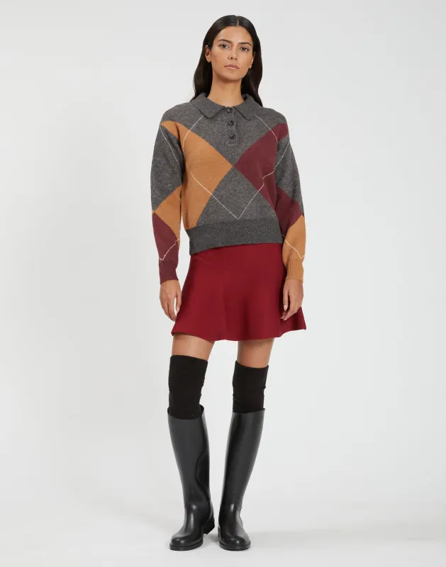 MARTA | Long-Sleeve Argyle Sweater || MARTA | Chandail à motifs argyle manches longues sold by Point Zero
