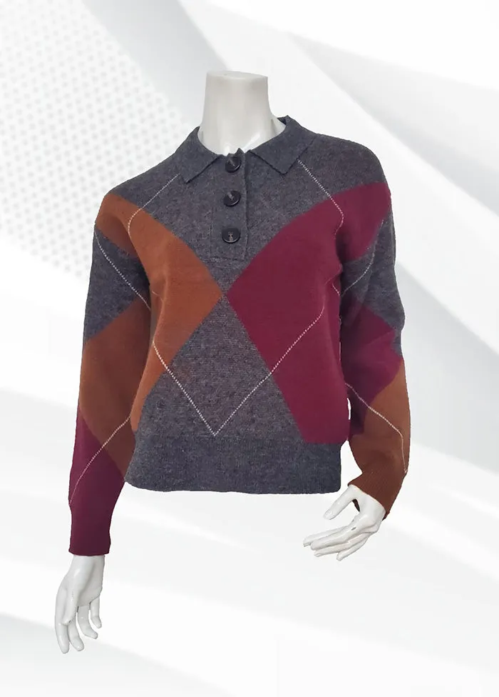 MARTA | Long-Sleeve Argyle Sweater || MARTA | Chandail à motifs argyle manches longues sold by Point Zero product image thumbnail 5