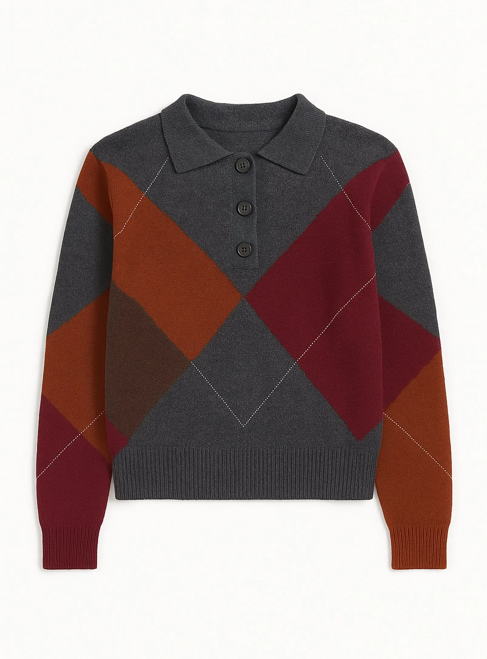 MARTA | Long-Sleeve Argyle Sweater || MARTA | Chandail à motifs argyle manches longues sold by Point Zero product image thumbnail 3