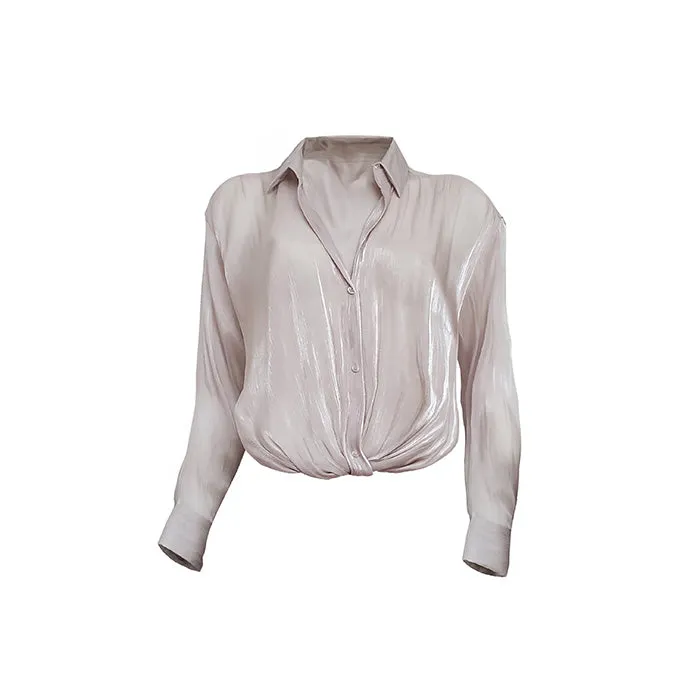 GEORGIA | Elegant Satin Blouse || GEORGIA | Chemise Satinée Élégante sold by Point Zero product image thumbnail 2