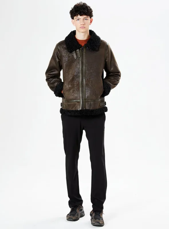 BRADLEY | Alt-Shearling Aviator Jacket || BRADLEY | Aviateur en Shearling Alternatif sold by Point Zero
