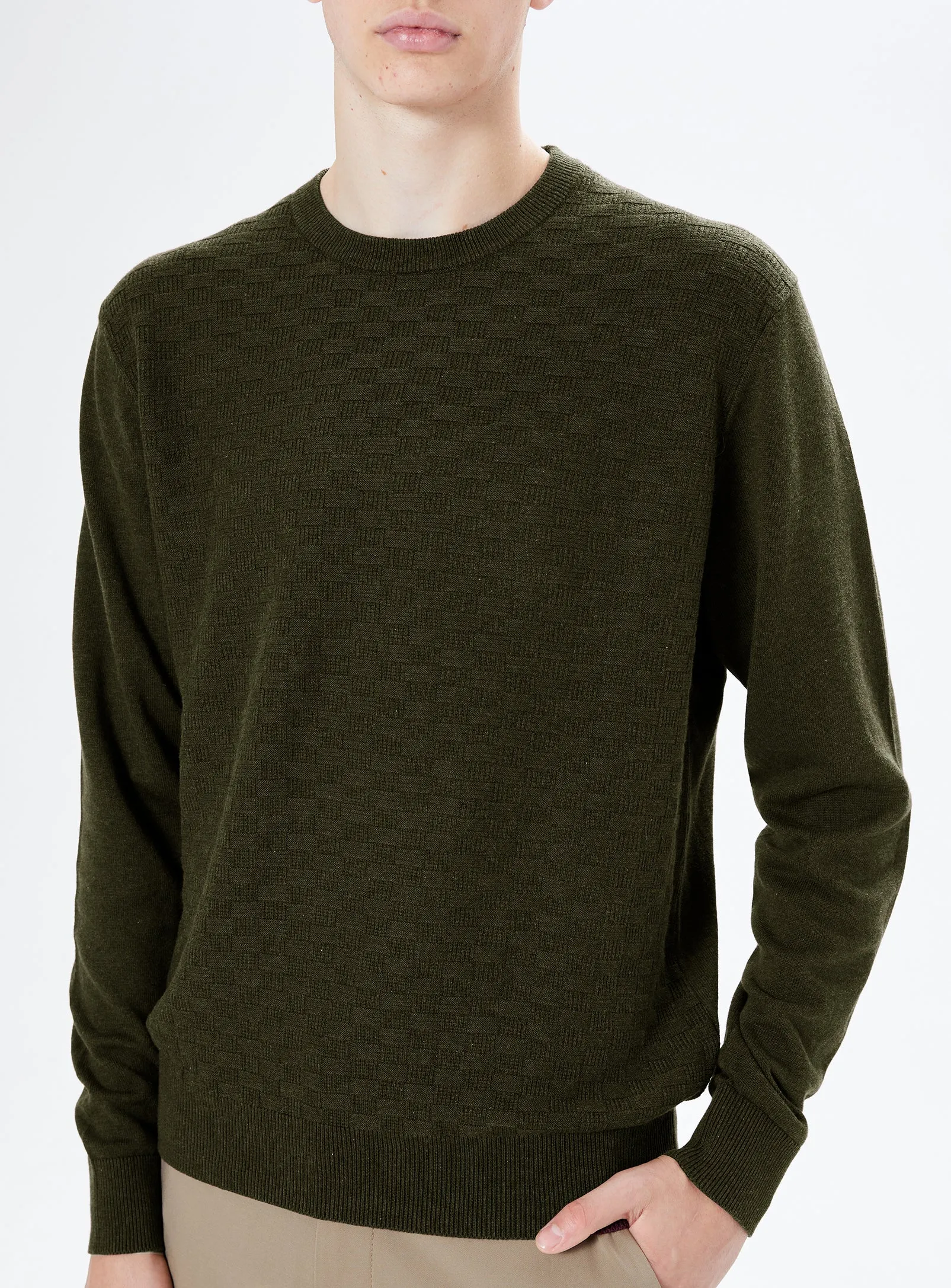 NICO | Fine Gauge Basket Weave Sweater || NICO | Chandail texturé – Tricot fin en coton sold by Point Zero product image thumbnail 3