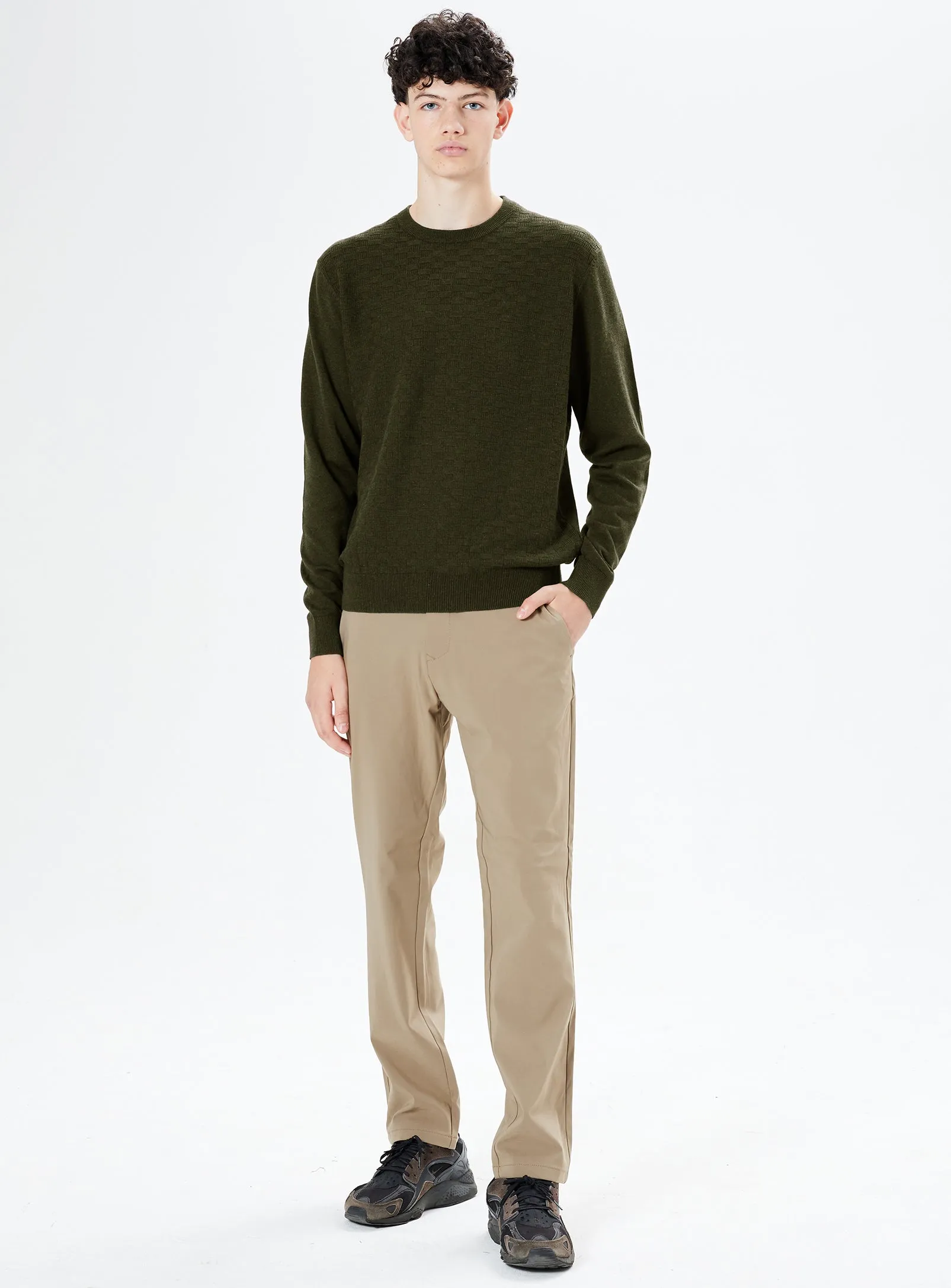 NICO | Fine Gauge Basket Weave Sweater || NICO | Chandail texturé – Tricot fin en coton sold by Point Zero