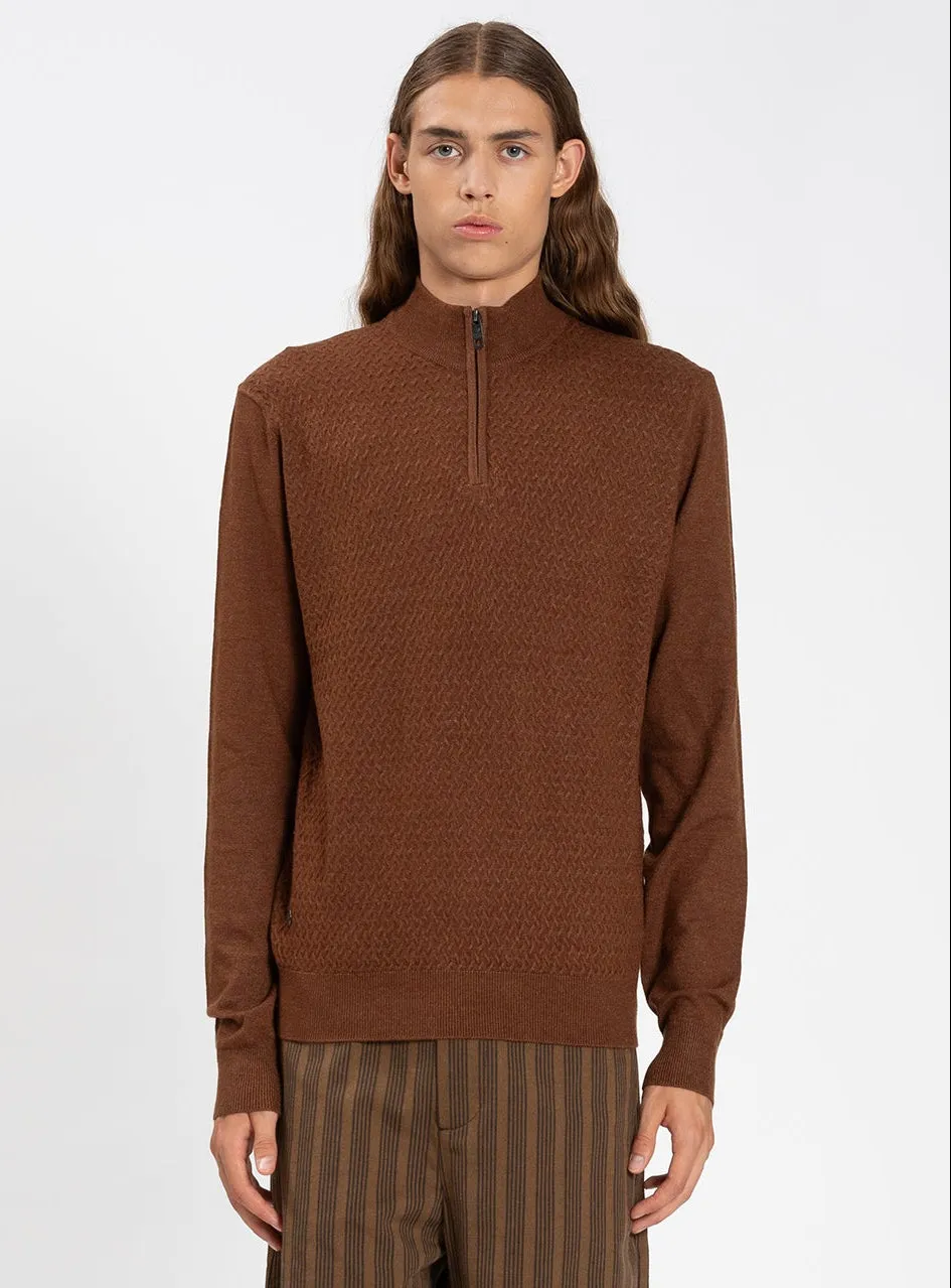 CAYDE | Quarter Zip Sweater With Cashmere Effect || CAYDE | Chandail à Quart de Zip Effet Cachemire sold by Point Zero product image thumbnail 2