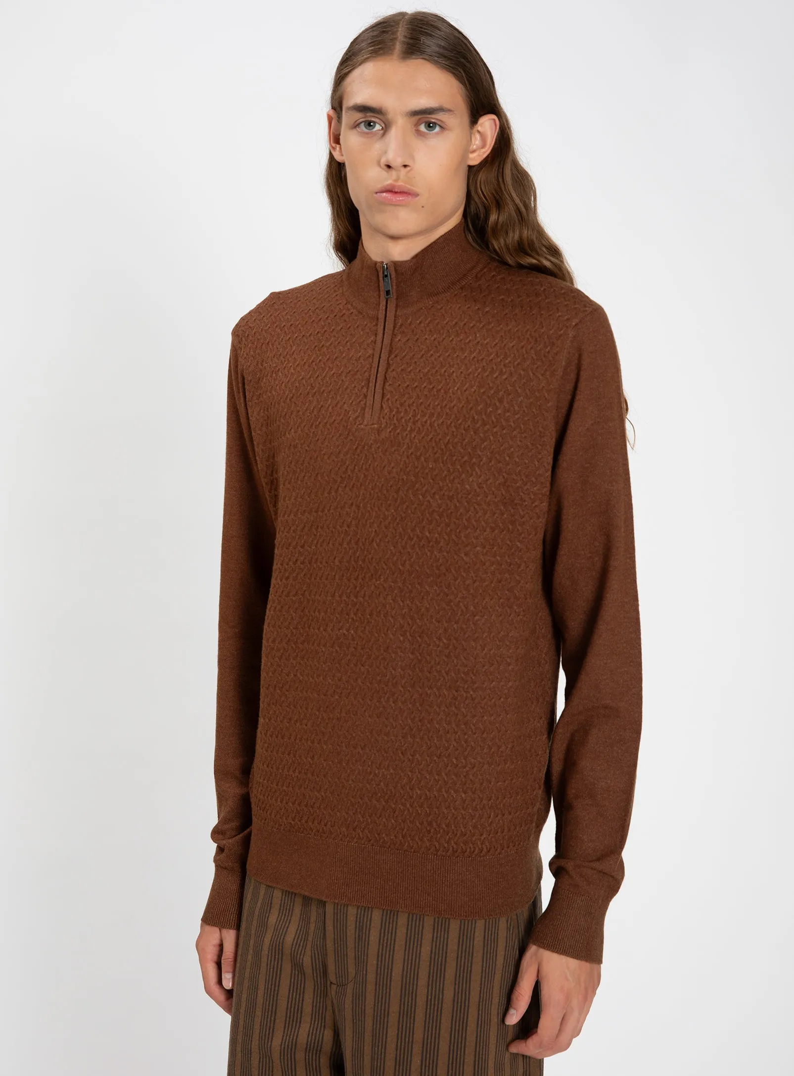 CAYDE | Quarter Zip Sweater With Cashmere Effect || CAYDE | Chandail à Quart de Zip Effet Cachemire sold by Point Zero