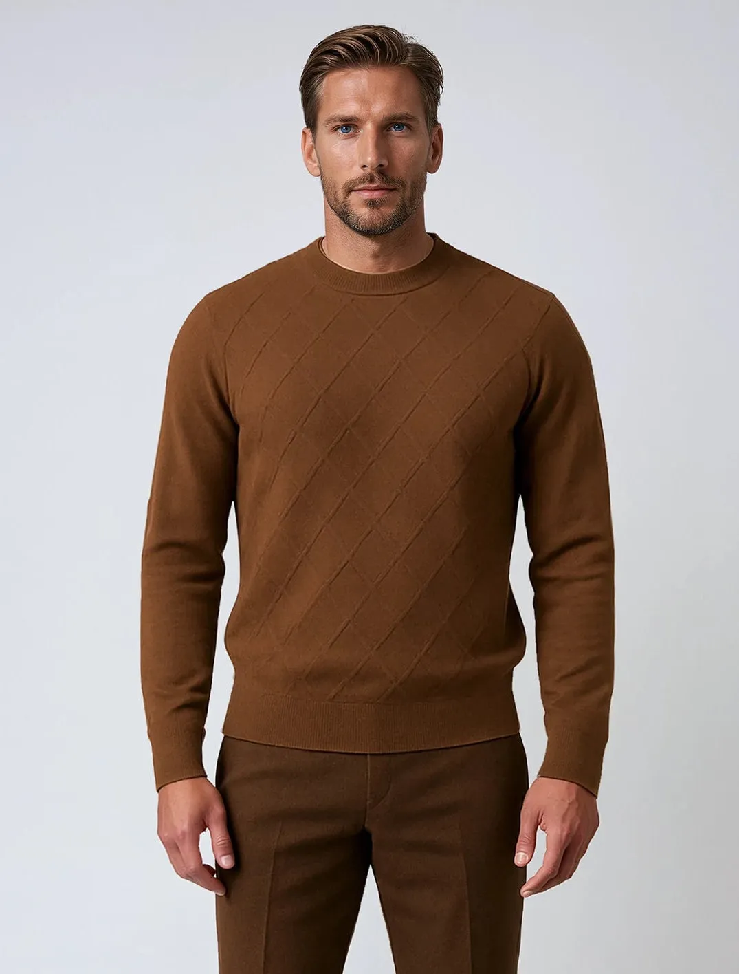 CASEN | Cashmere-Like Textured Knit Sweater || CASEN | Pull en Maille Texturée Effet Cachemire sold by Point Zero product image thumbnail 4