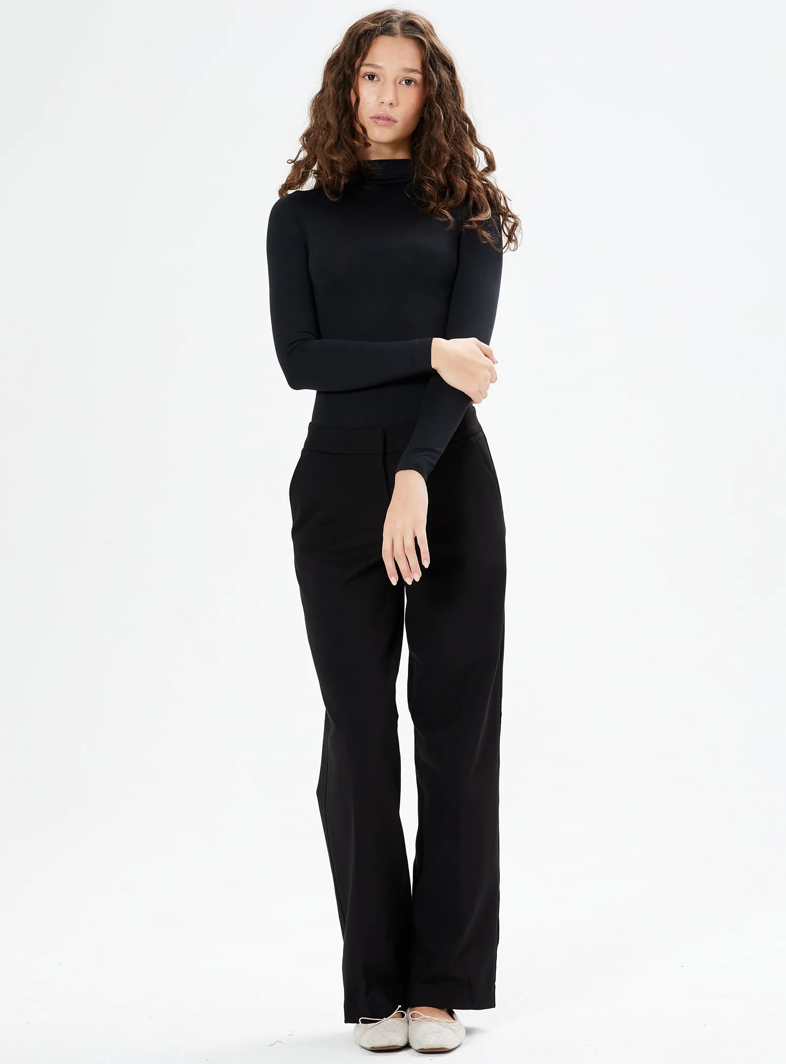 GLENN | Wide Leg Ponte Pant || GLENN | Pantalon Ponte à Jambes Larges sold by Point Zero product image thumbnail 2