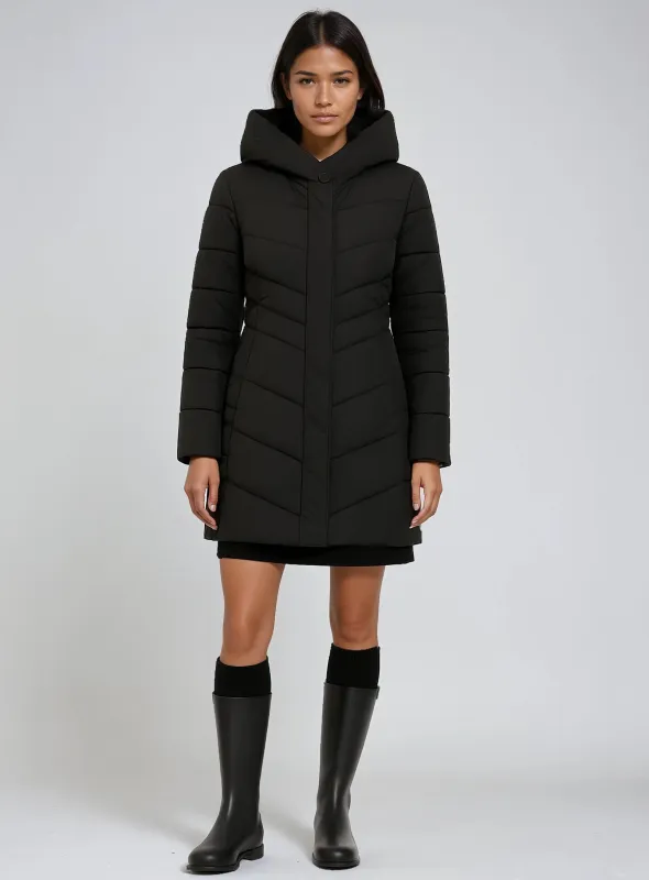 MARINA | Mid-Weight Long Puffer || MARINA | Doudoune Longue Mi-Saison sold by Point Zero