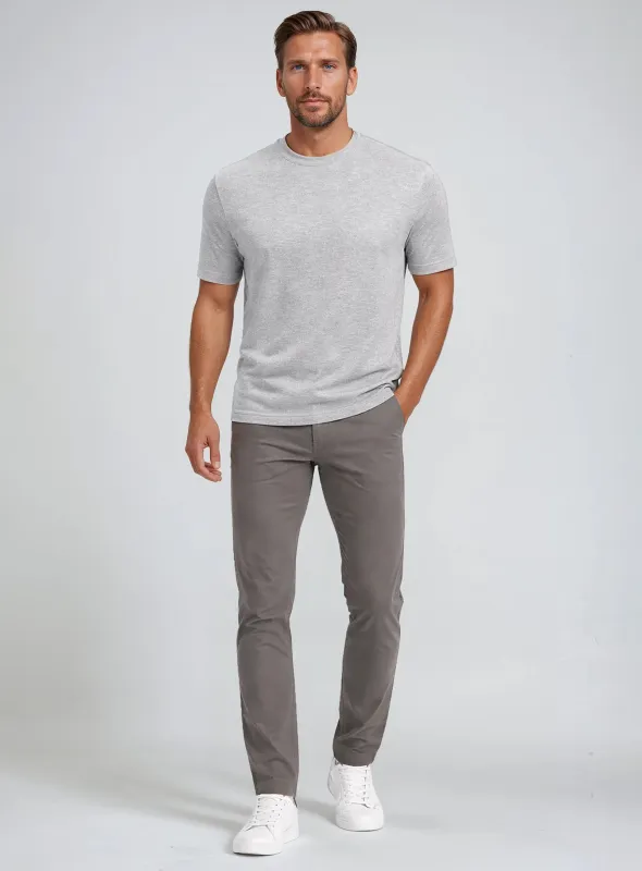 MASON | Semi-Fit Cotton-Linen Slub Crewneck T-Shirt || MASON | T-shirt semi-ajusté en coton-lin slub à col rond sold by Point Zero