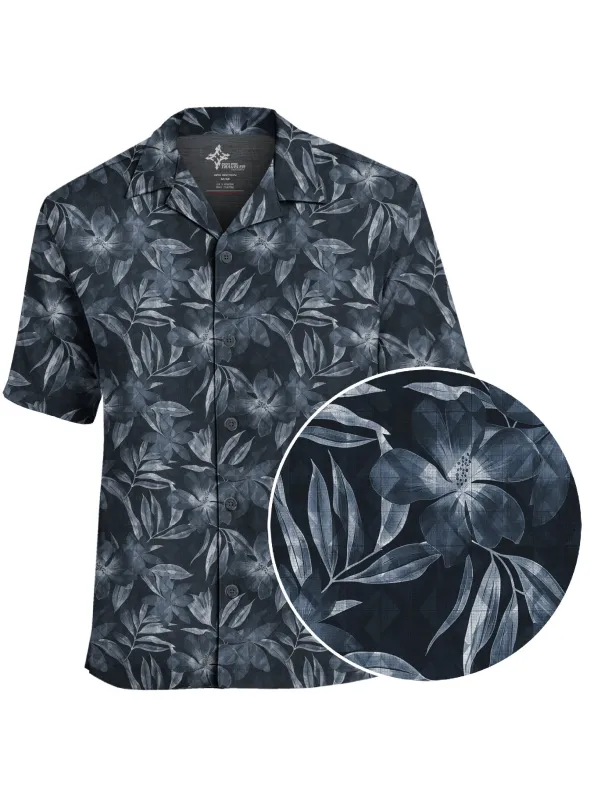 JULIEN | 4-Way Stretch Floral Print Cuban Collar Shirt || JULIEN | Chemise à manches courtes à imprimé floral extensible sold by Point Zero