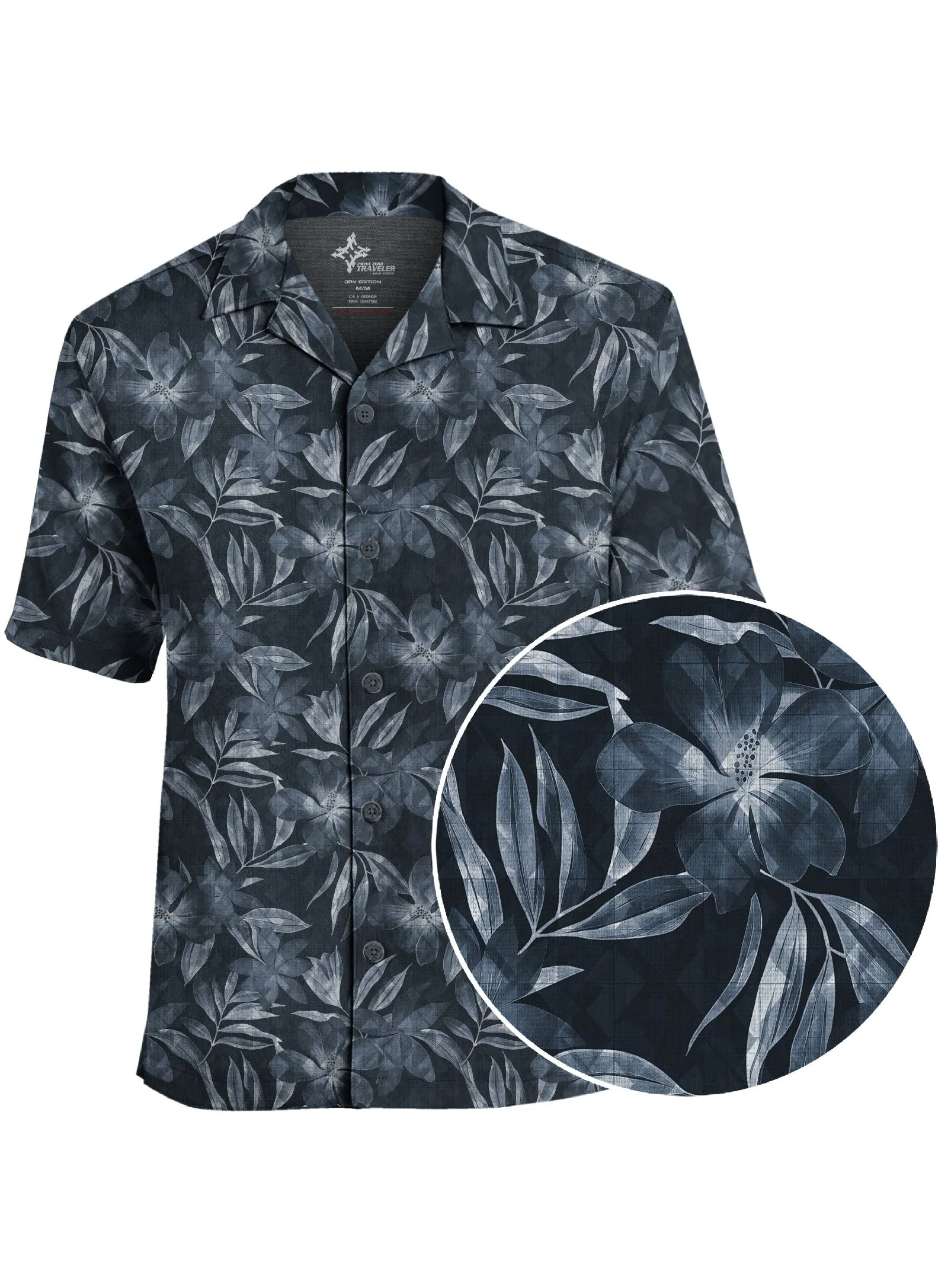 JULIEN | 4-Way Stretch Floral Print Cuban Collar Shirt || JULIEN | Chemise à manches courtes à imprimé floral extensible sold by Point Zero
