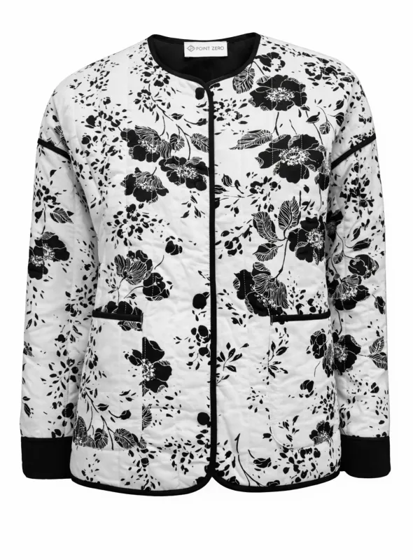 ELIANA | Quilted Floral Cotton Jacket || ELIANA | Veste Matelassée Florale en Coton made by Point Zero