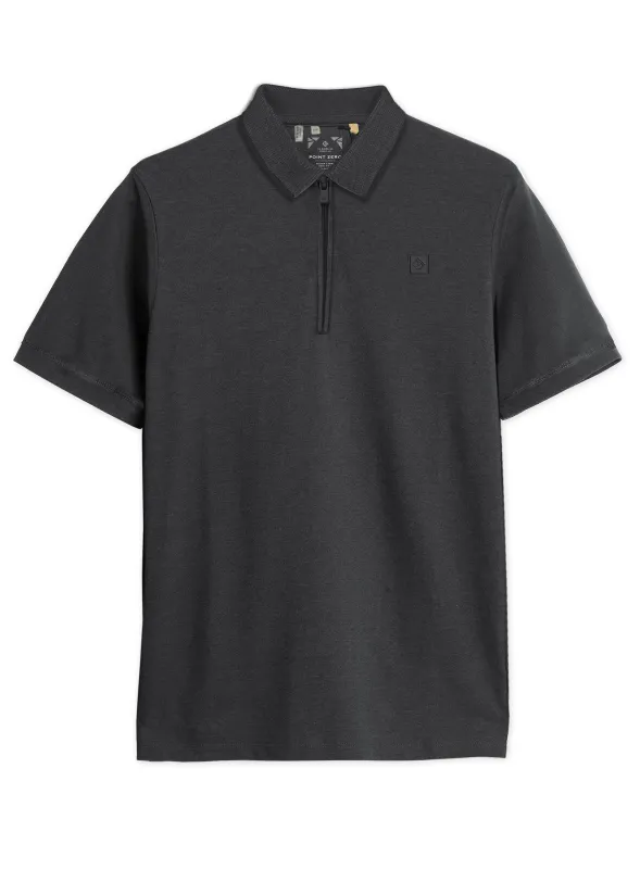Marco | Two-Tone Pique Polo With Zip Placket made by Point Zero