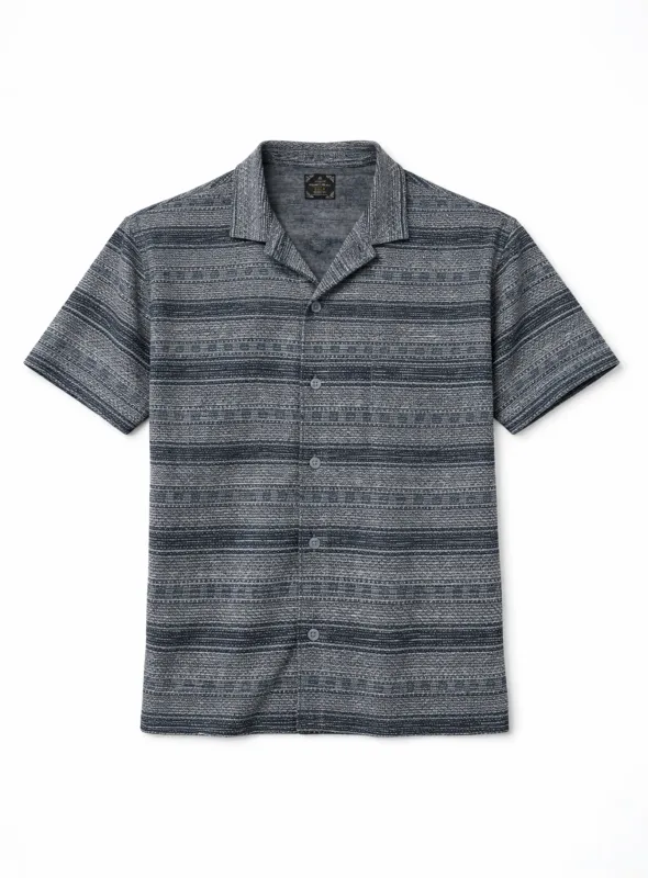 PAUL | Textured Knit Cuban Collar Shirt || PAUL | Chemise en maille texturée à col cubain made by Point Zero