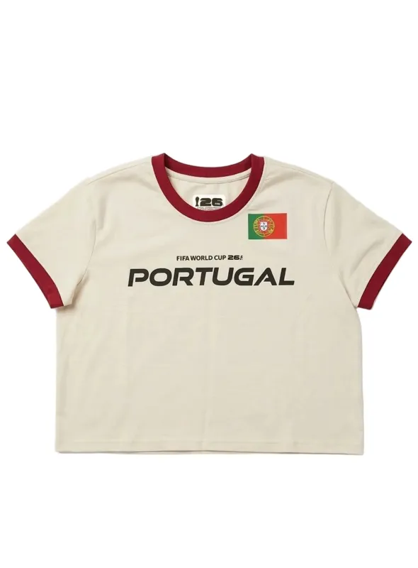 Portugal Ringer Tee||Portugal t-shirt graphique bords contraste made by Point Zero