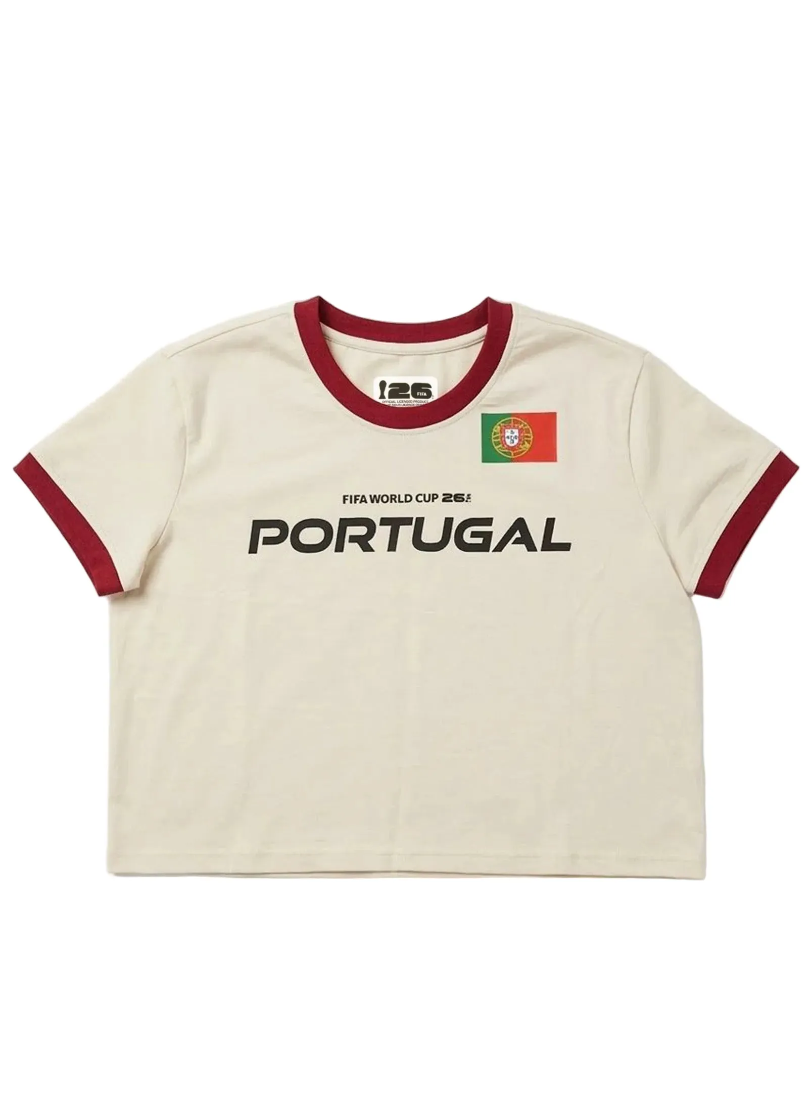 Portugal Ringer Tee||Portugal t-shirt graphique bords contraste sold by Point Zero