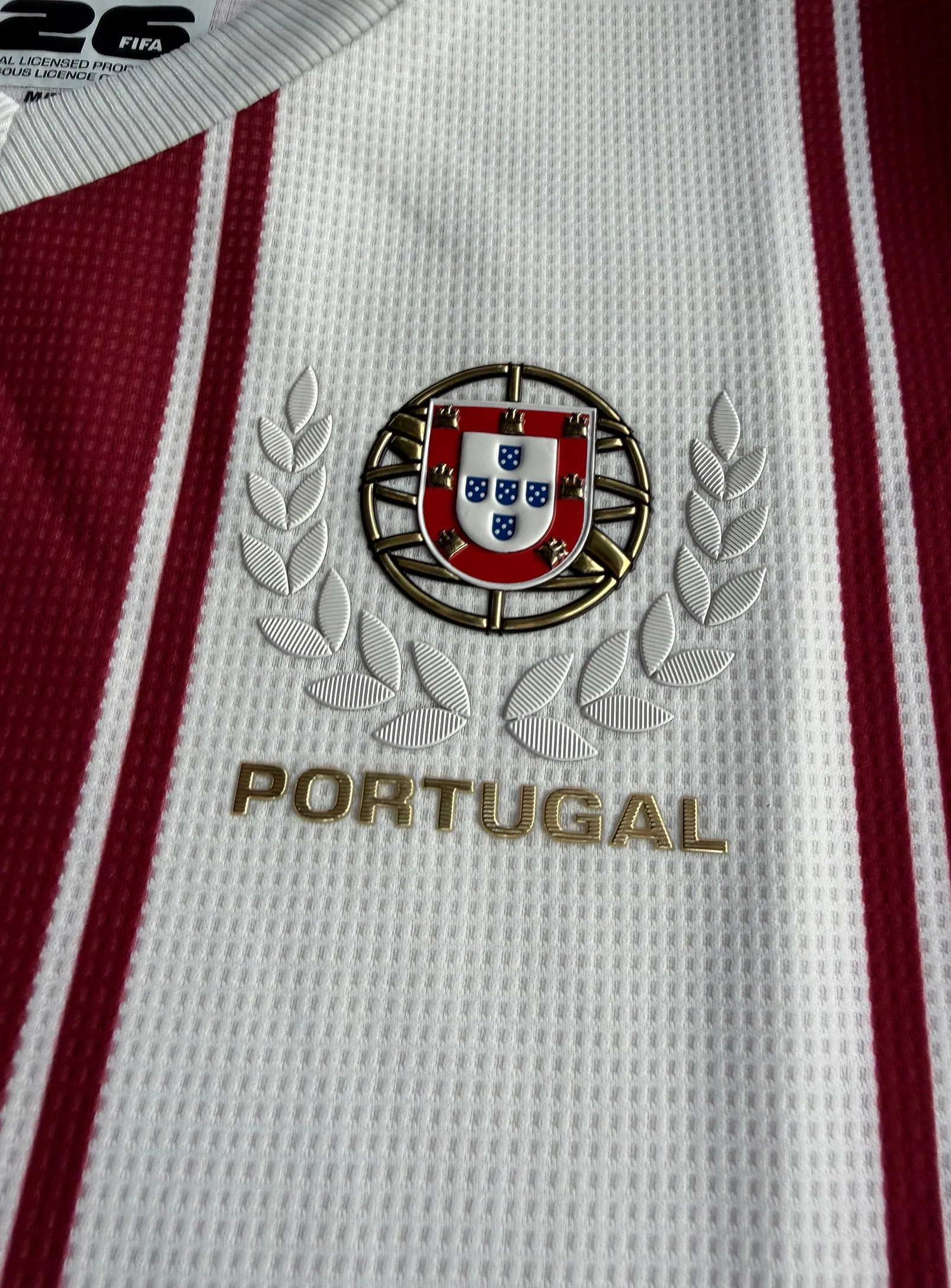 Waffle Effect Portugal Jersey || Maillot Portugal en Jersey Gaufré sold by Point Zero product image thumbnail 5