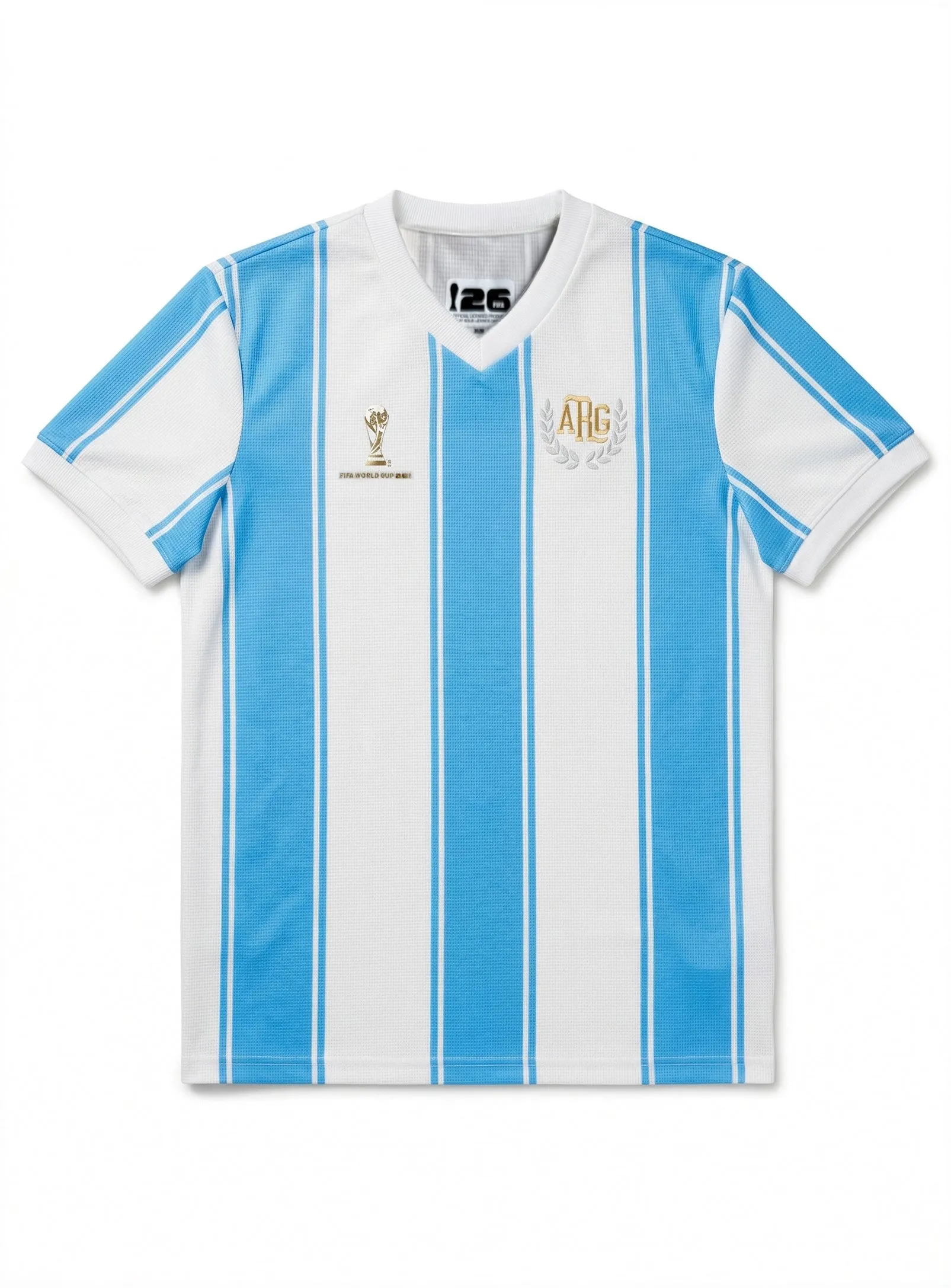 Waffle Effect Argentina Jersey || Maillot Argentine en Jersey Gaufré sold by Point Zero product image thumbnail 2