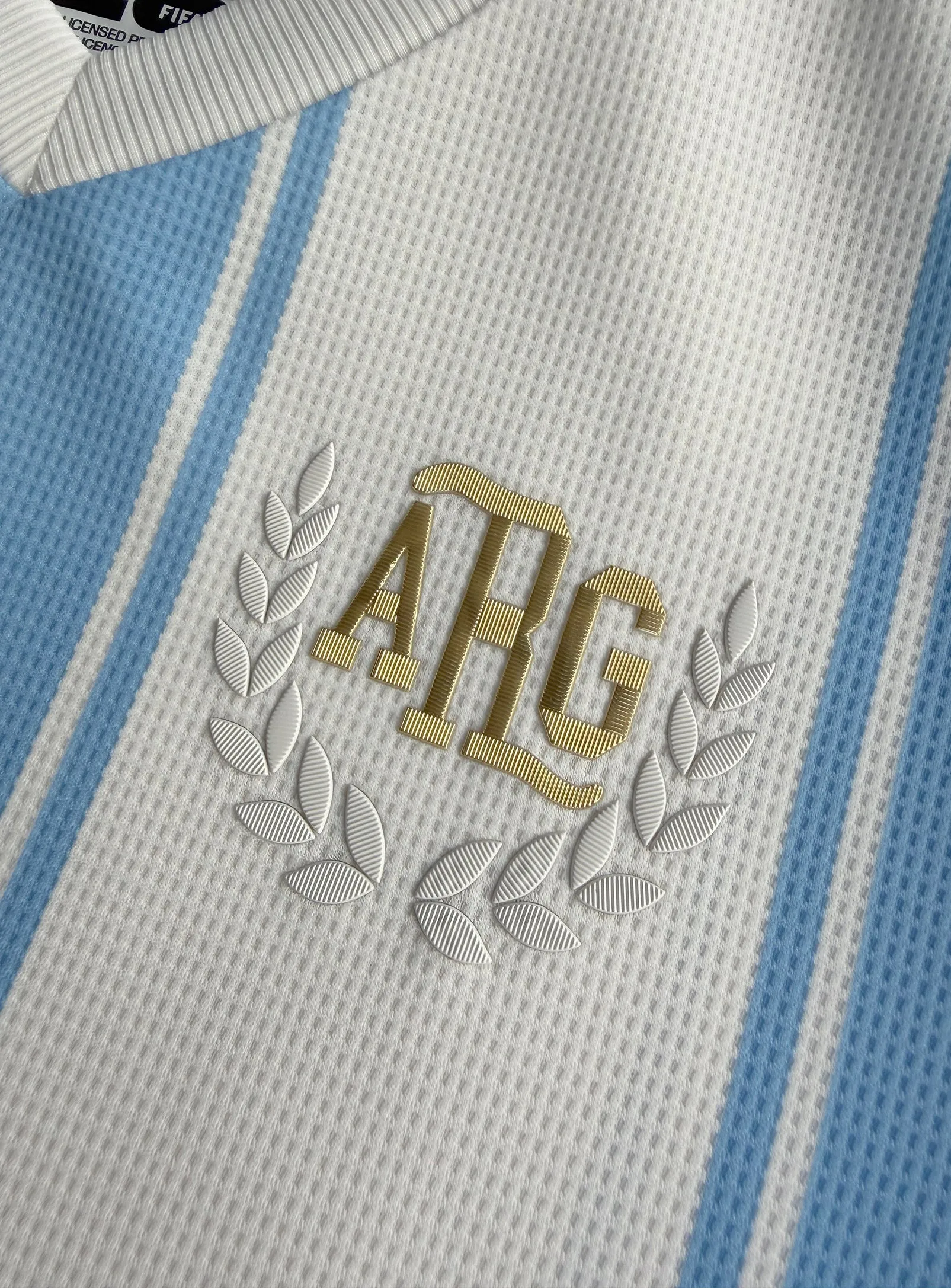 Waffle Effect Argentina Jersey || Maillot Argentine en Jersey Gaufré sold by Point Zero product image thumbnail 5