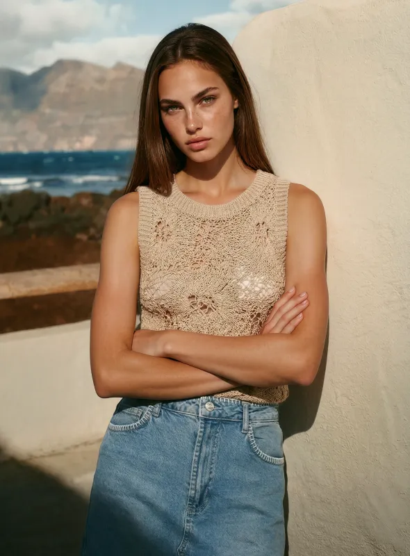 CHARLIE | Crochet Knit Tank || CHARLIE | Camisole en maille crochet made by Point Zero