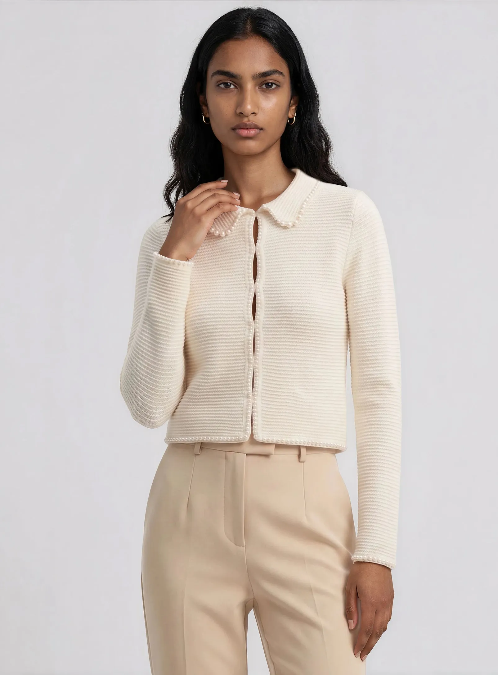 Alia | Trim Knit Cardigan sold by Point Zero