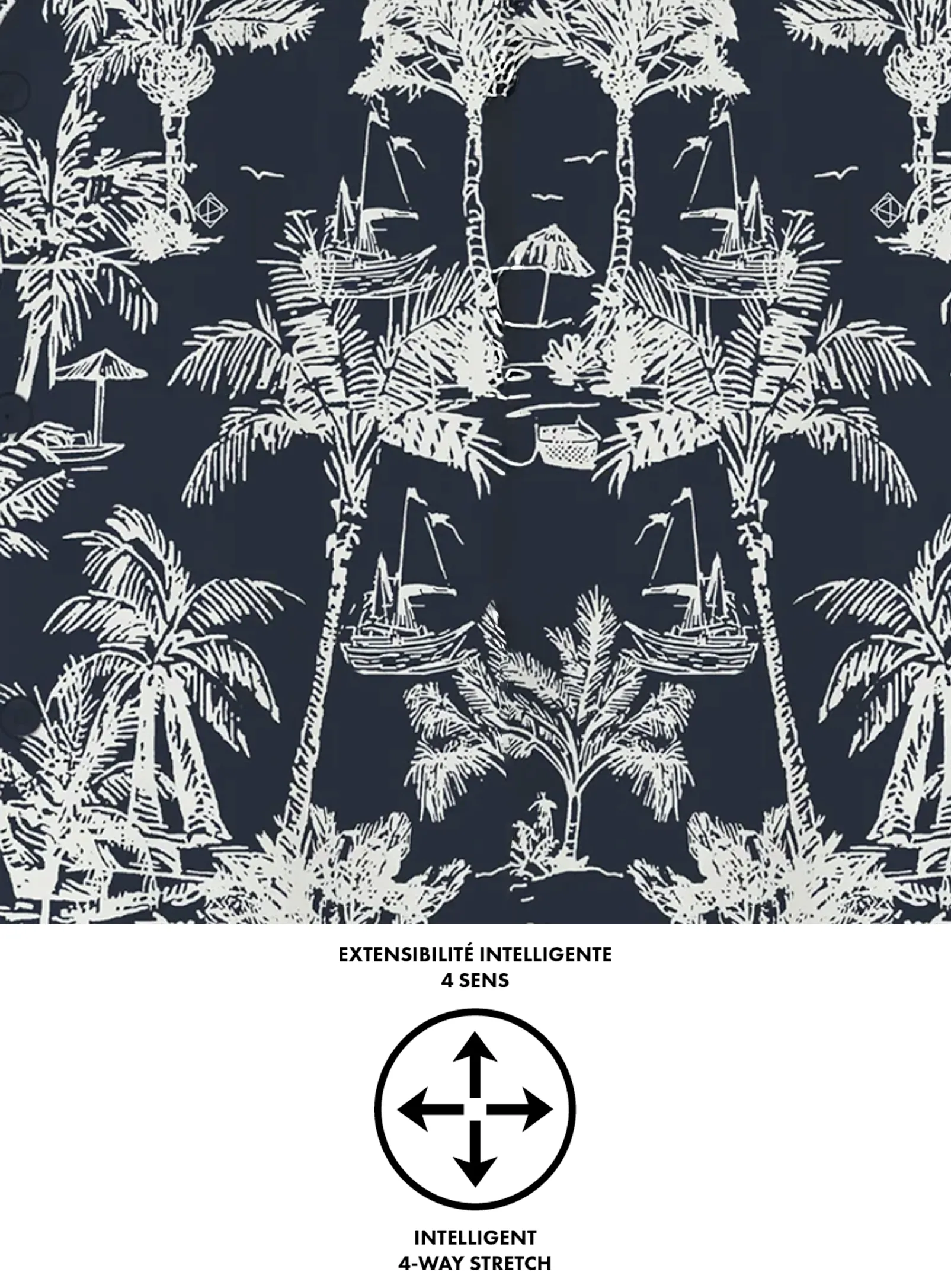 Oscar | Palm Print Cabana Shirt sold by Point Zero product image thumbnail 5