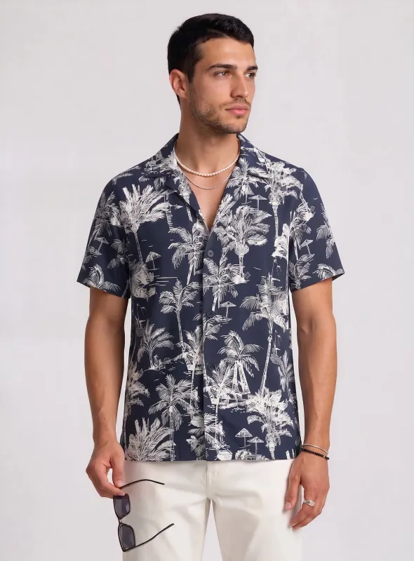 OSCAR | Palm Print Cabana Shirt || OSCAR | Chemise Cabana à imprimé palmiers made by Point Zero