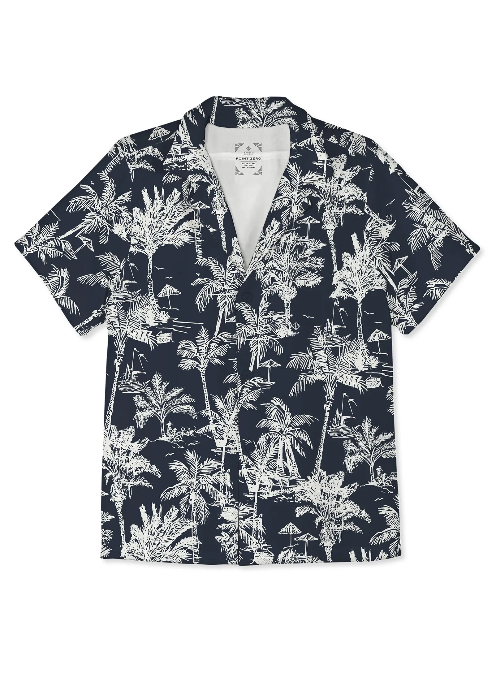 Oscar | Palm Print Cabana Shirt sold by Point Zero product image thumbnail 2