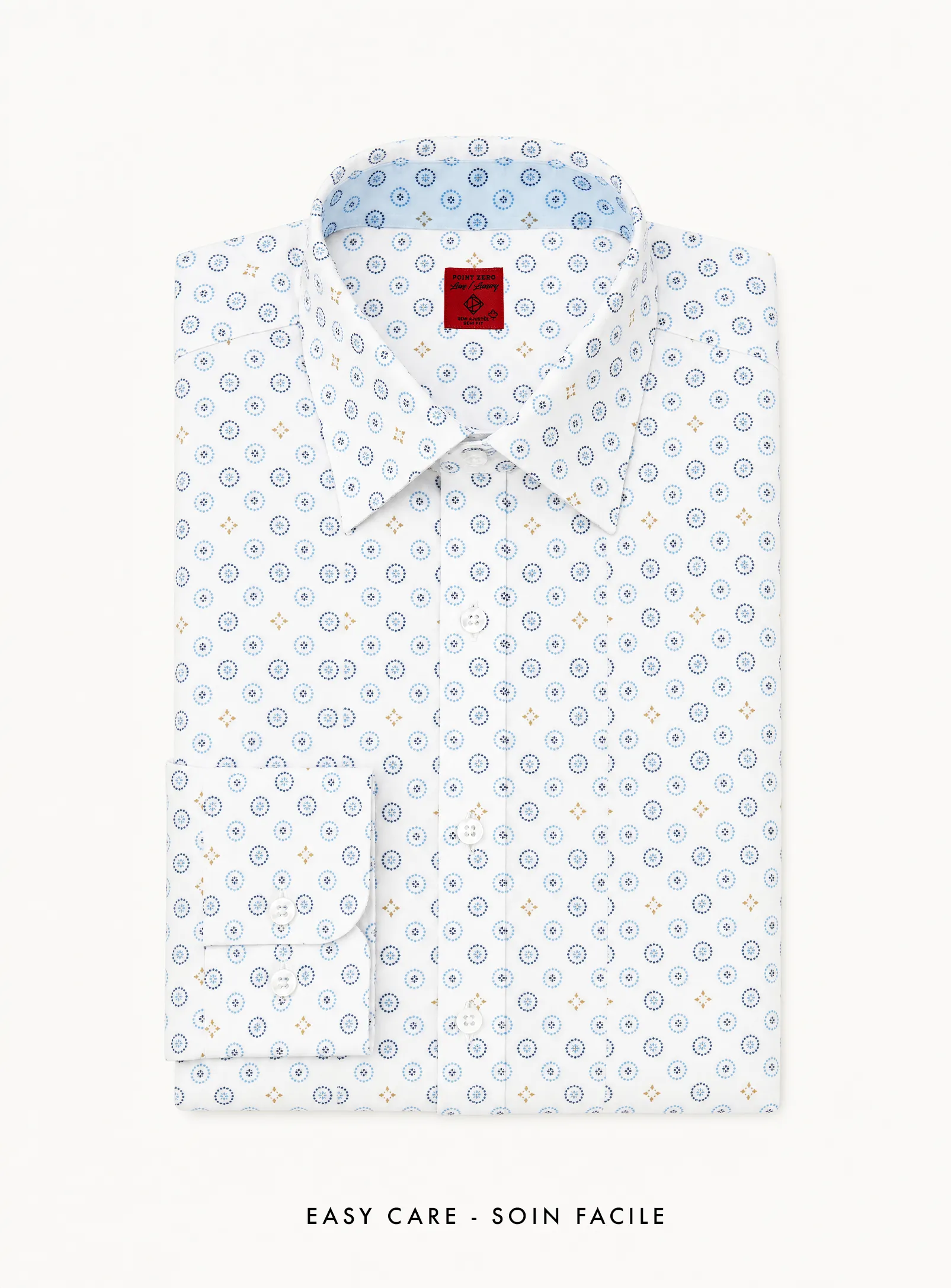 Zayne | Luxury Minimal Print Dress Shirt sold by Point Zero