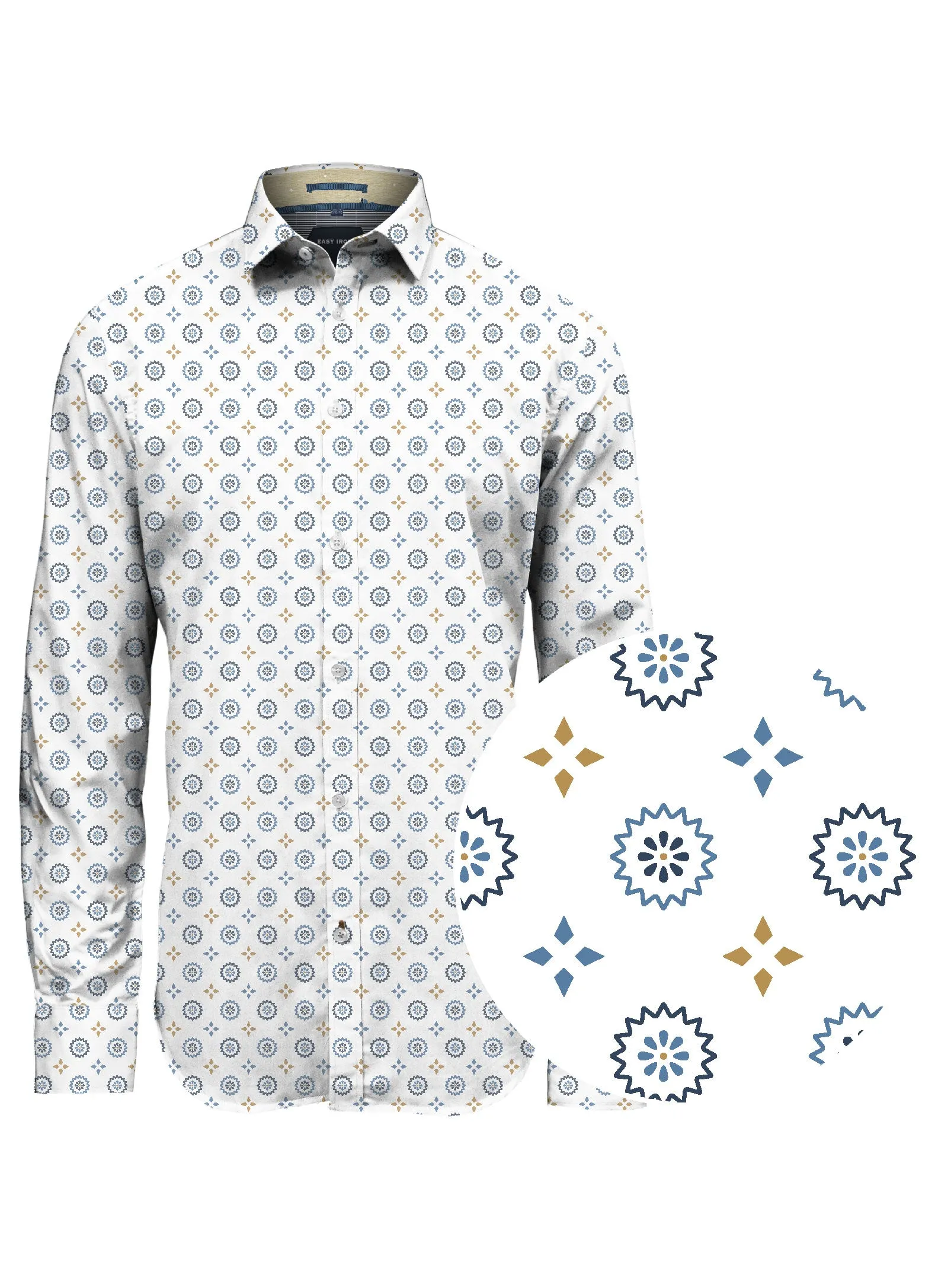 Zayne | Luxury Minimal Print Dress Shirt sold by Point Zero product image thumbnail 3