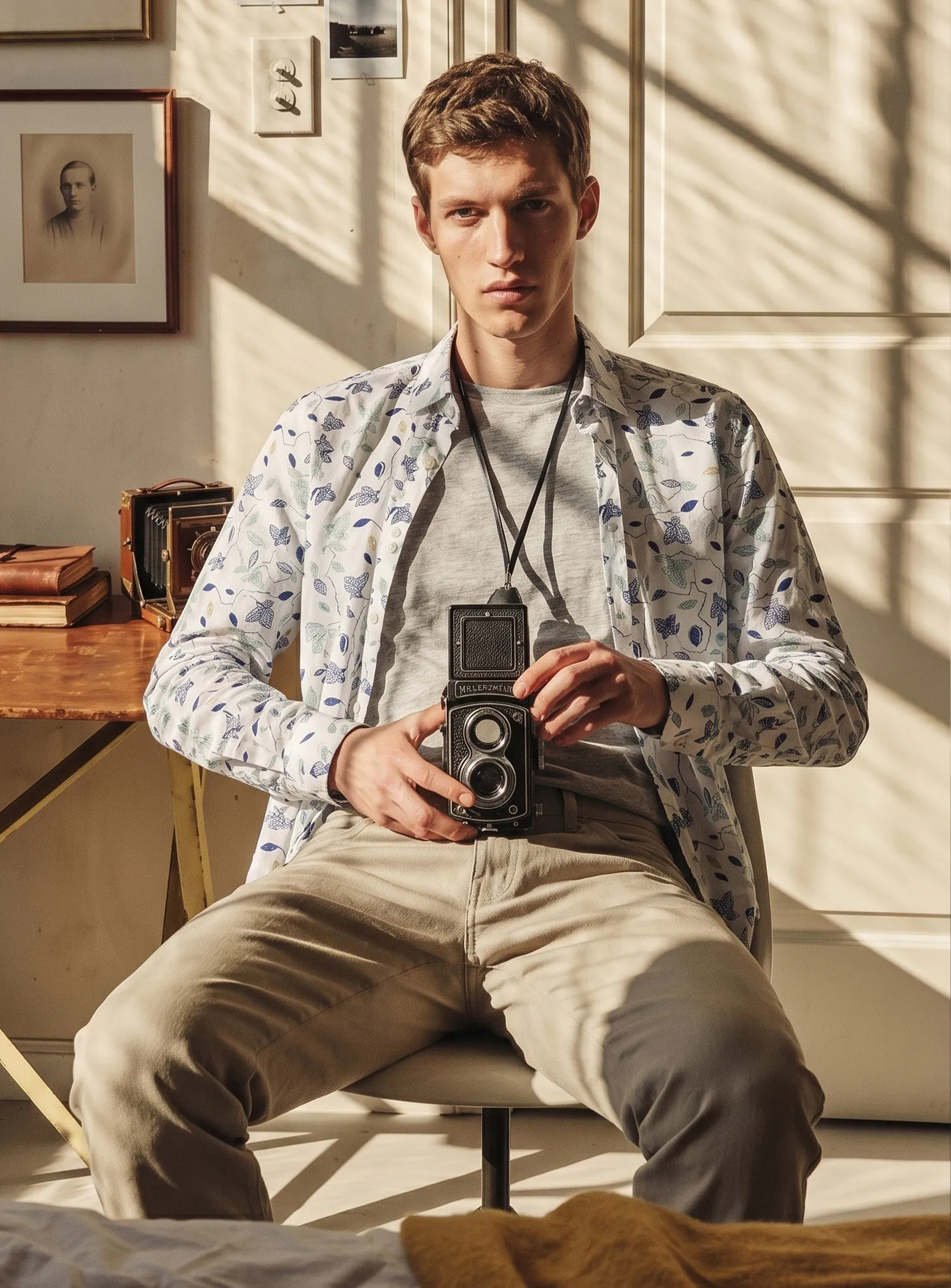 Klaus | Floral Melange Shirt sold by Point Zero product image thumbnail 3