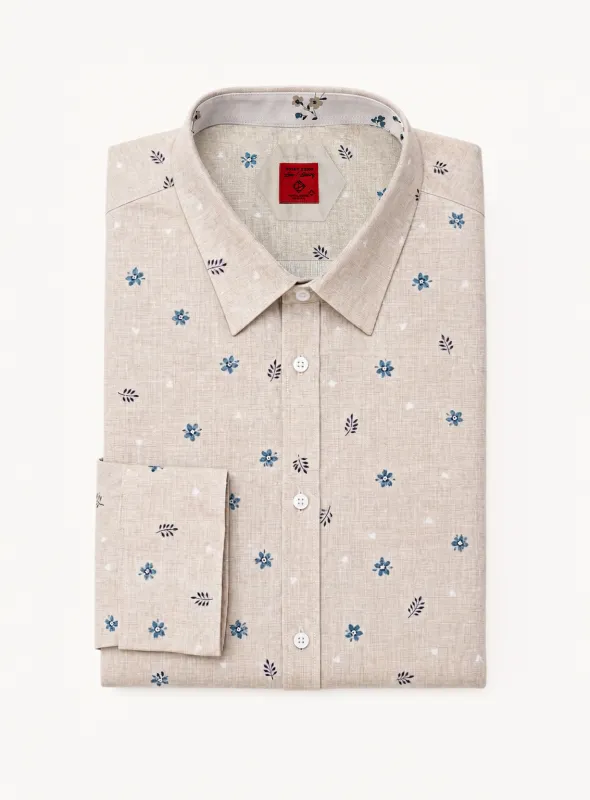 Ares | Minimal Floral Print Shirt made by Point Zero