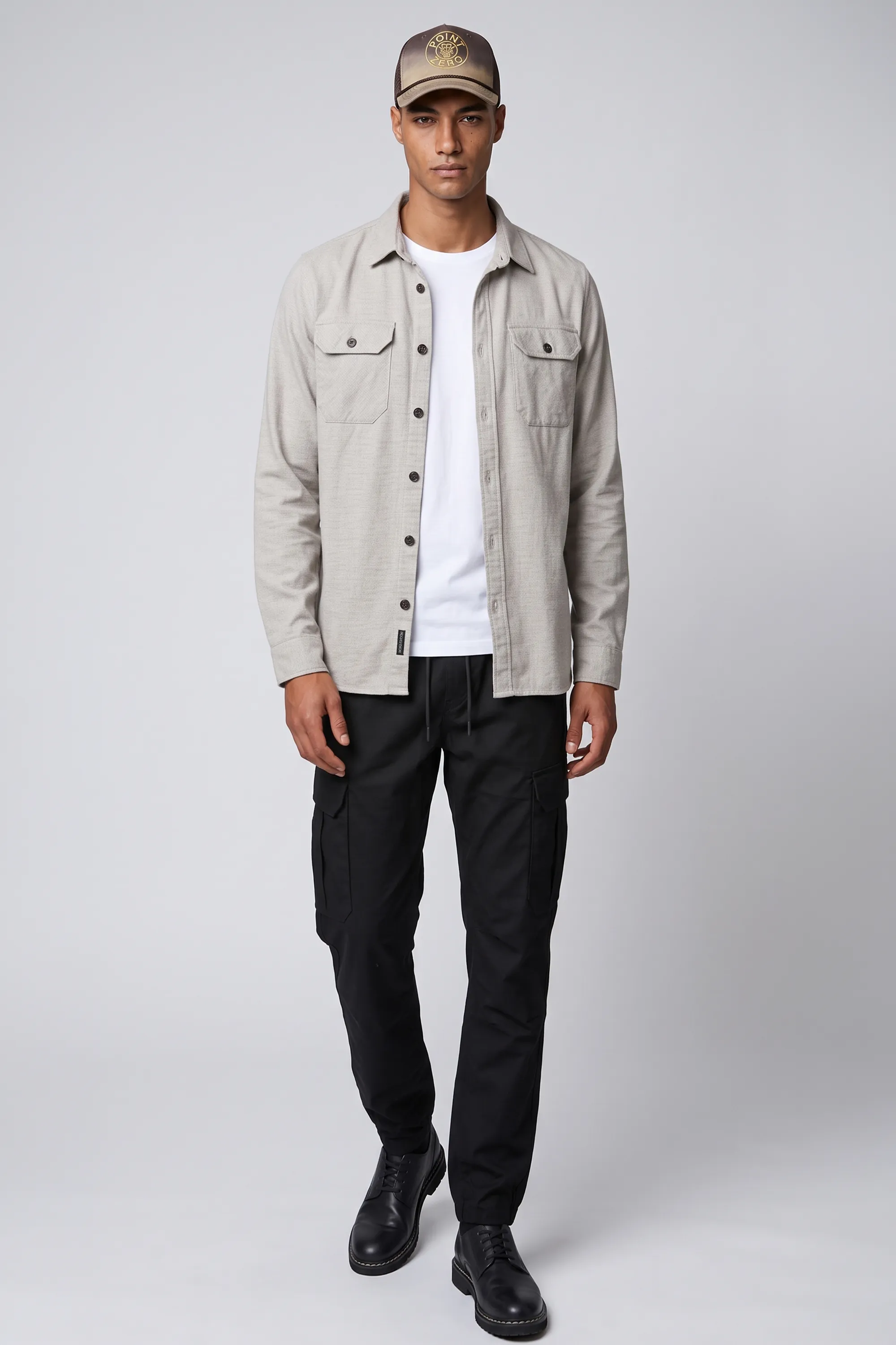 Elladio | Chenille Button-Front Shirt with Chest Pockets sold by Point Zero product image thumbnail 2