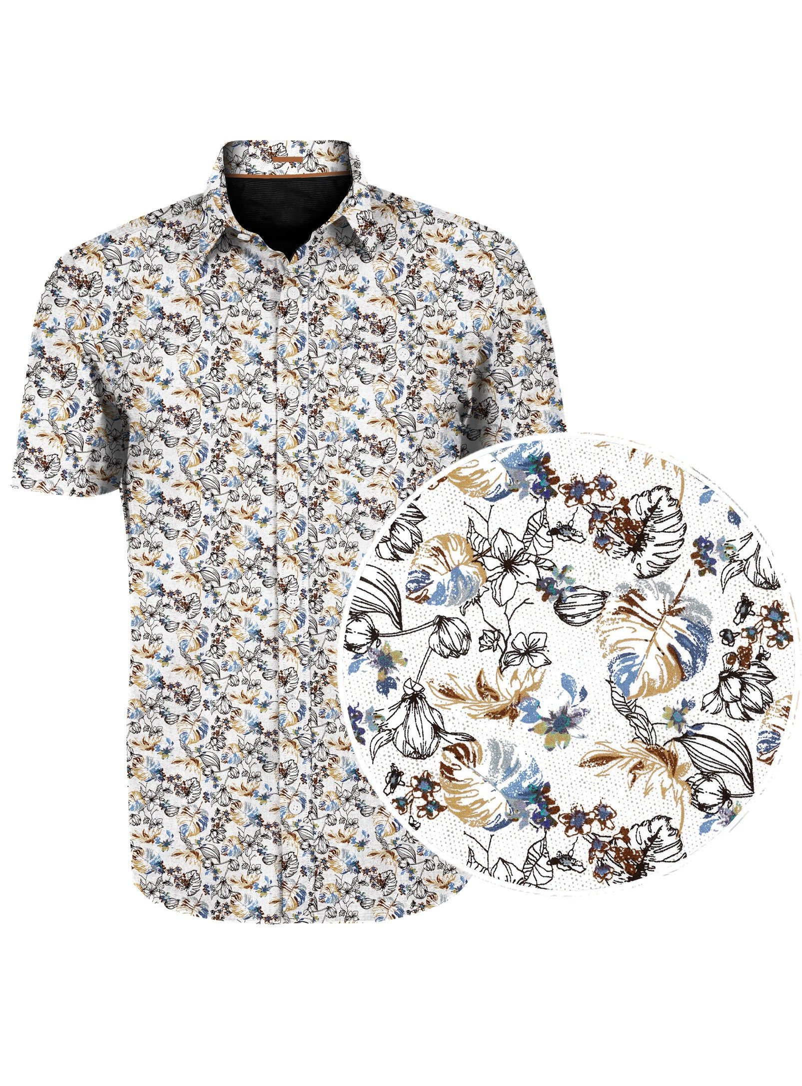 ENZO| Printed short-sleeve traveler Shirt||ENZO|Chemise de voyage à manches courtes imprimée sold by Point Zero product image thumbnail 4