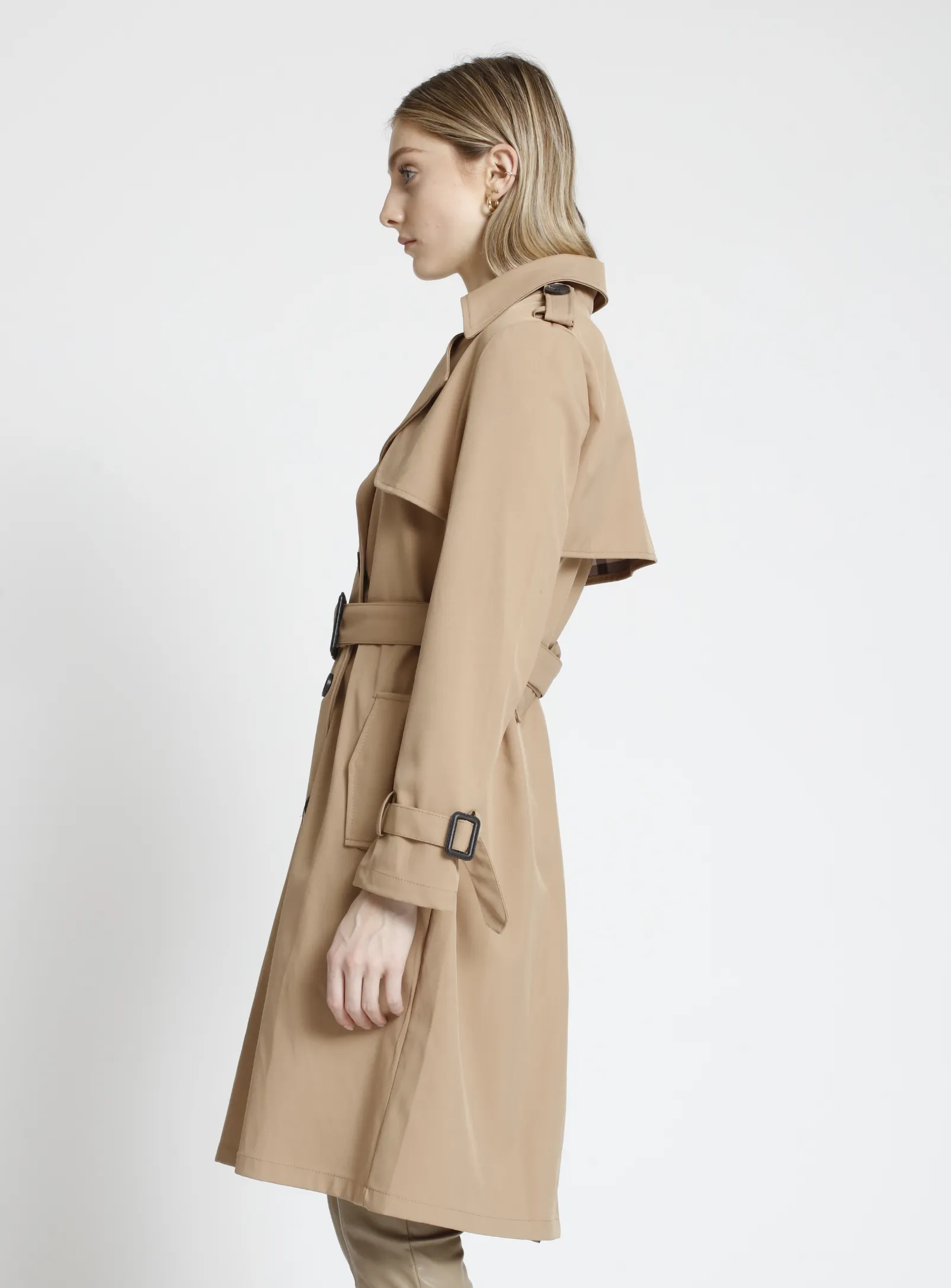 SABRINA | Long Belted Trench Coat || SABRINA | Long Trench Avec Ceinture sold by Point Zero product image thumbnail 4