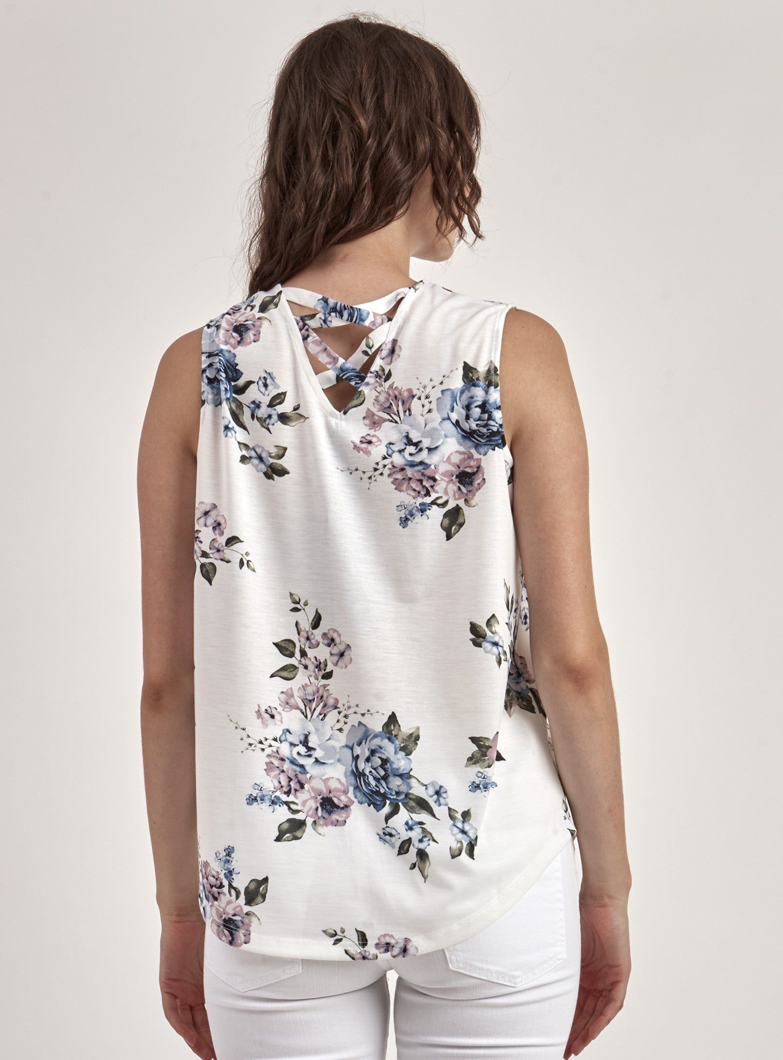 FLOWER PRINT BLOUSE-OFFWHITE sold by Point Zero product image thumbnail 5
