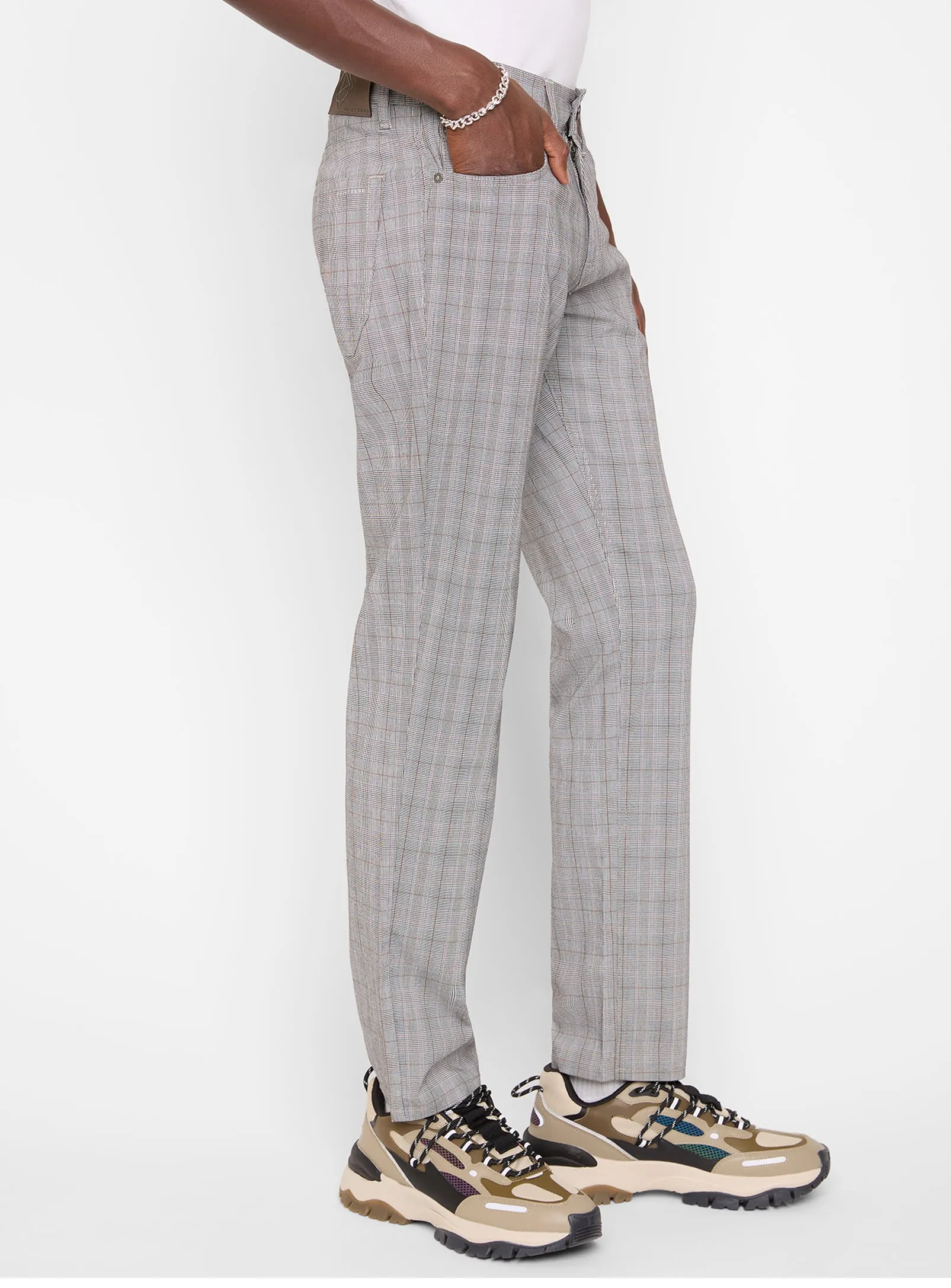 ALAN| Super Flex Plaid Trouser || ALAN| Pantalons Super Flex à carreaux à cinq poches sold by Point Zero product image thumbnail 3