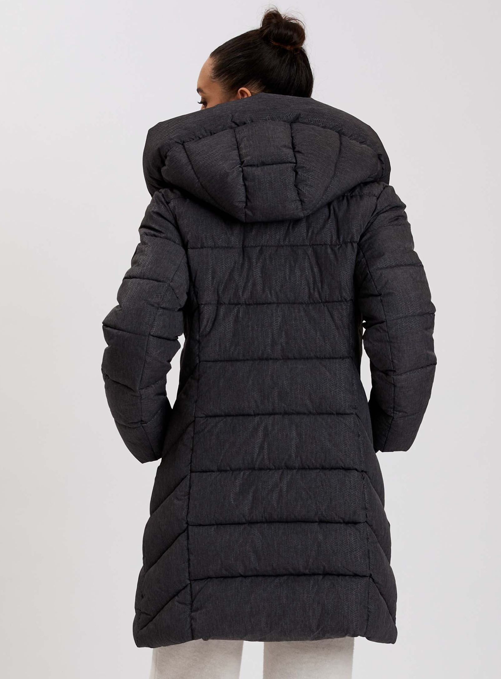 CAROLINE| Long Printed Puffer Jacket||CAROLINE| Longue veste polaire imprimée sold by Point Zero product image thumbnail 3