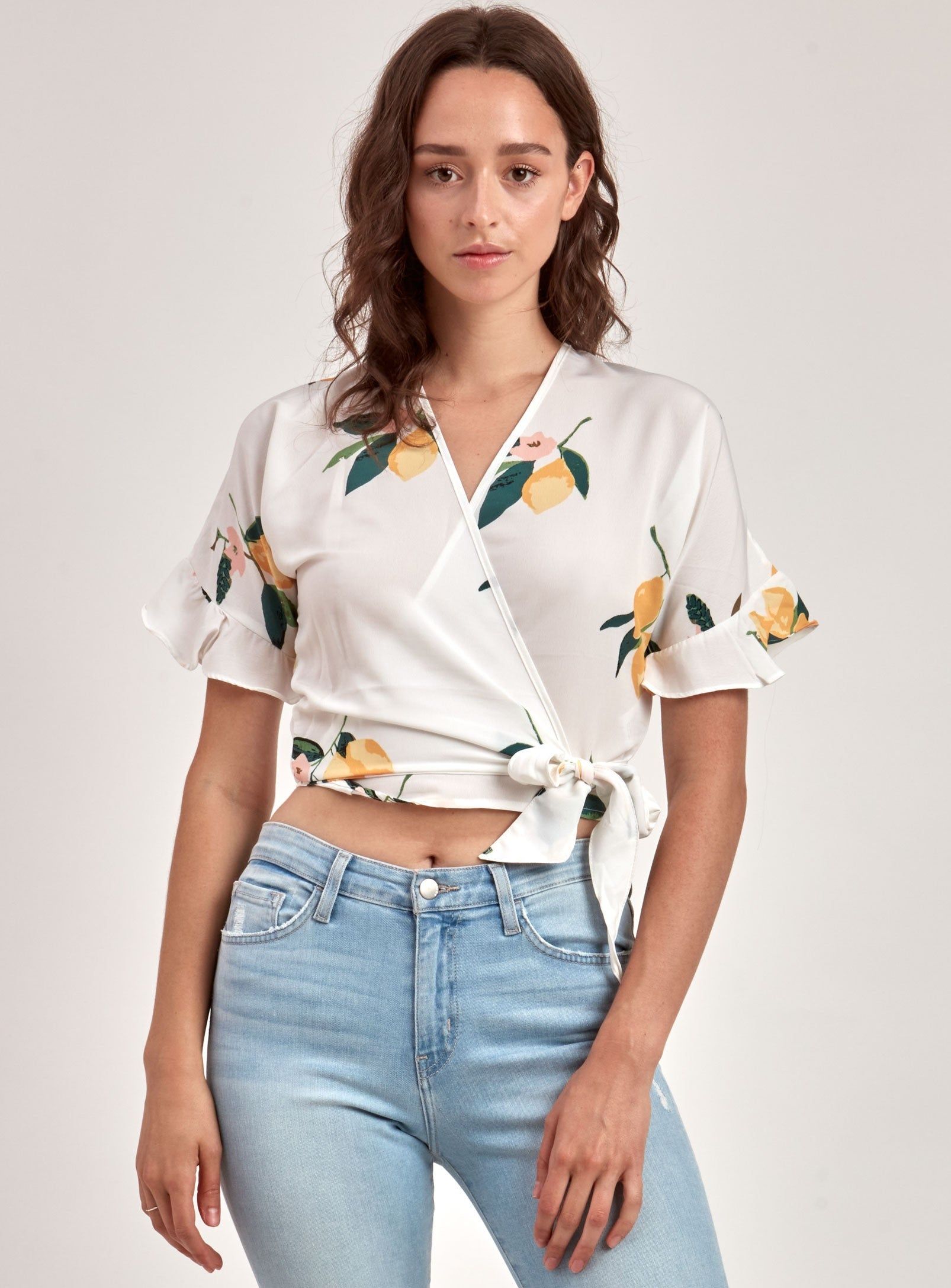 WRAP TOP-WHITEMULTI sold by Point Zero