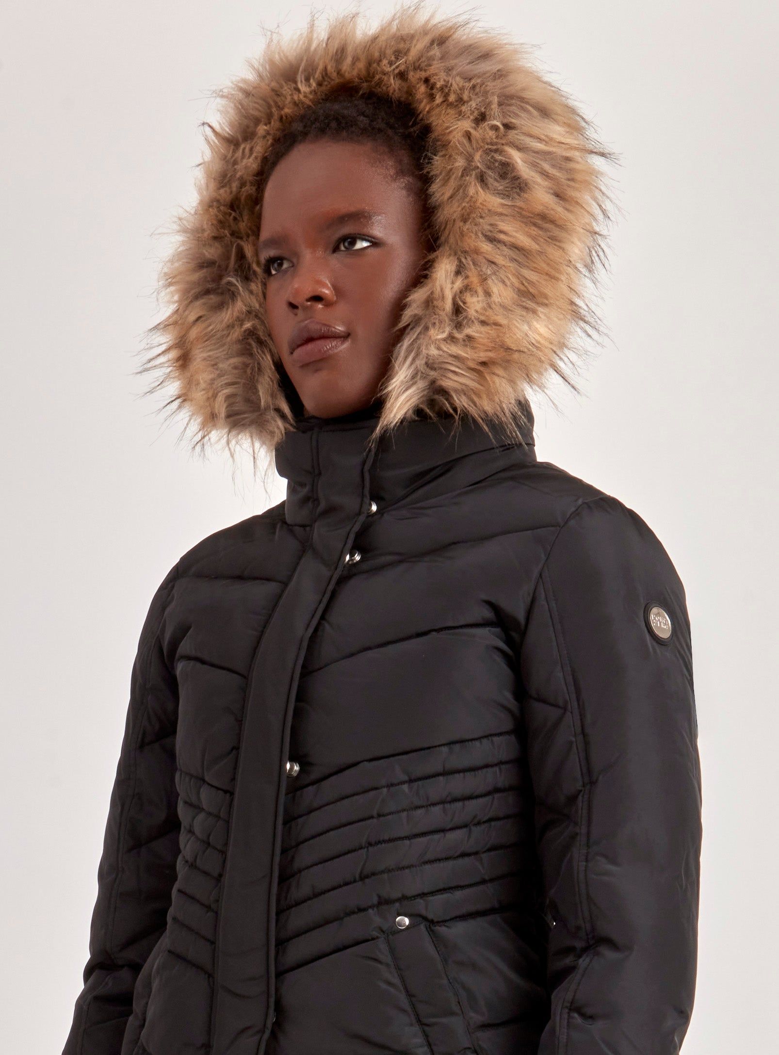 QUILTED JACKET-BLACK sold by Point Zero product image thumbnail 2