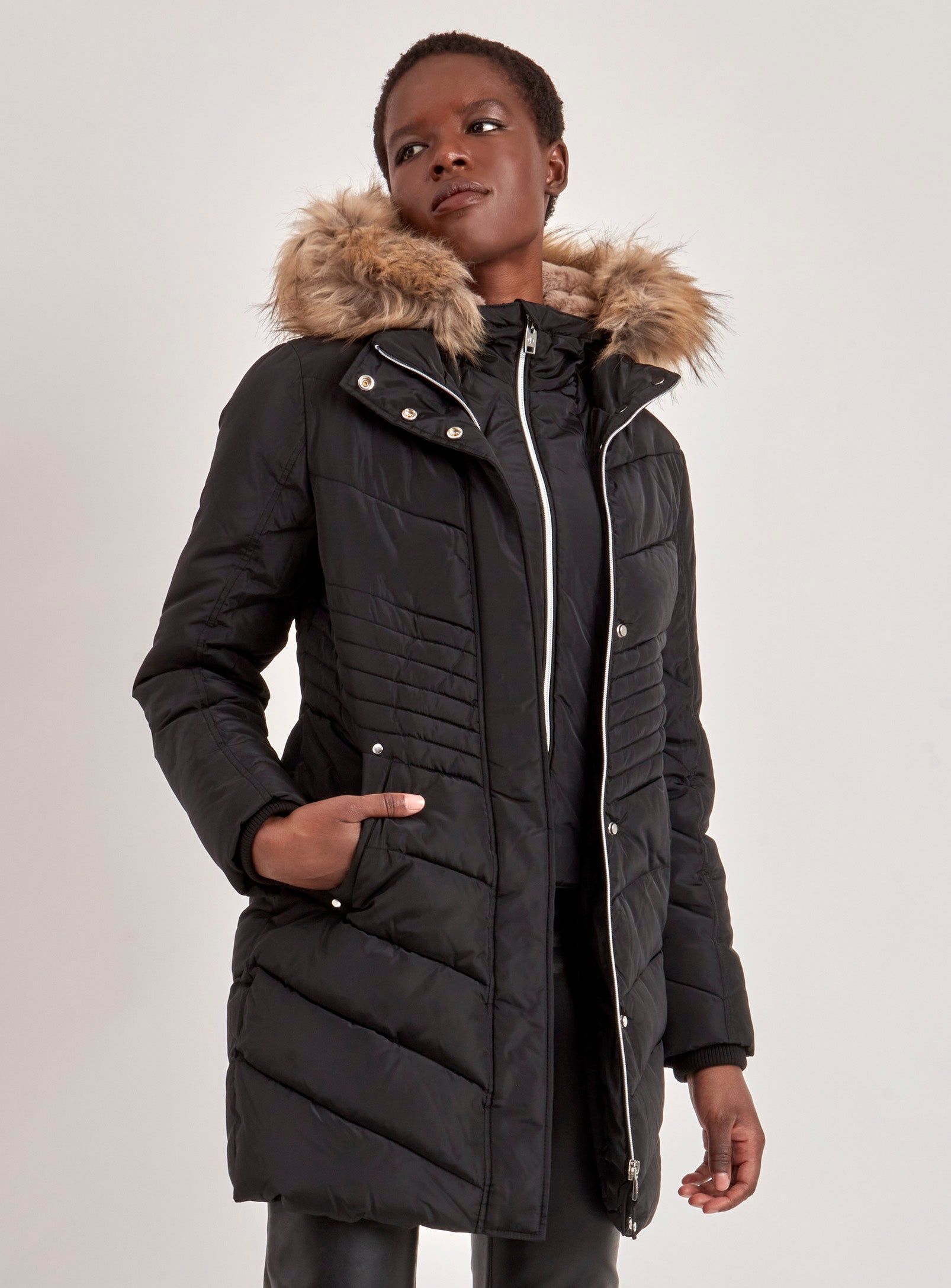 QUILTED JACKET-BLACK sold by Point Zero product image thumbnail 5