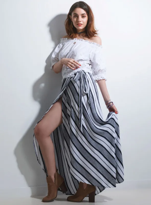 NADIA | Printed Maxi Skirt || NADIA| Jupe longue imprimée sold by Point Zero