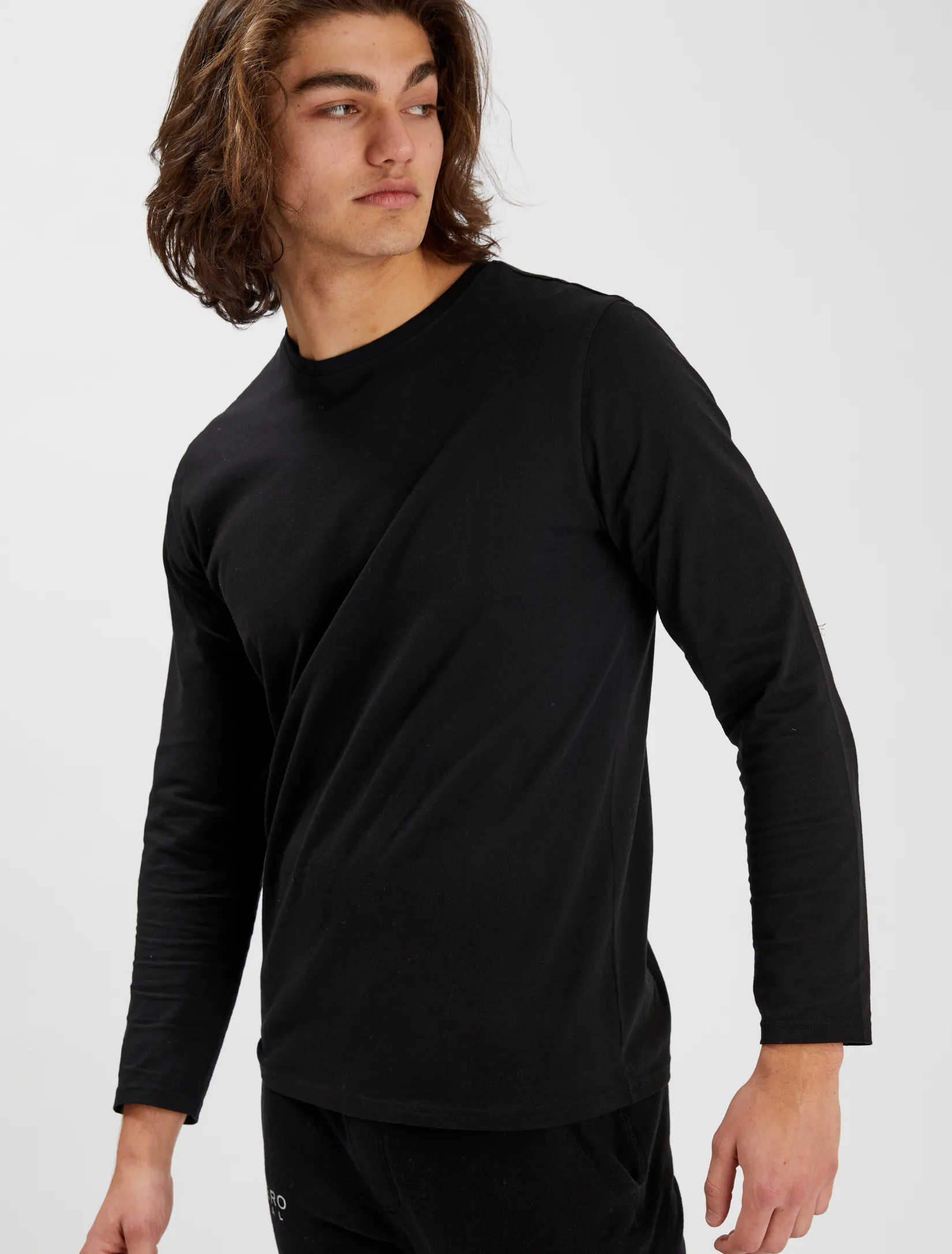Kel | Basic Cotton Long-Sleeve Crewneck T-Shirt sold by Point Zero product image thumbnail 2