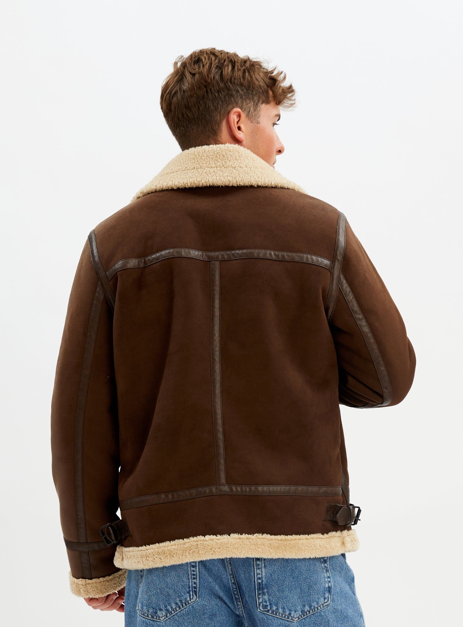 BRADLEY | Aviator vegan shearling jacket || BRADLEY | Blouson aviateur en faux sherling sold by Point Zero product image thumbnail 5