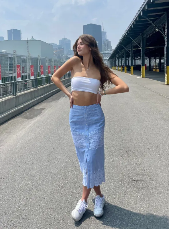 BILLIE | Maxi Blue Skirt || BILLIE|  Jupe Longue Bleu sold by Point Zero