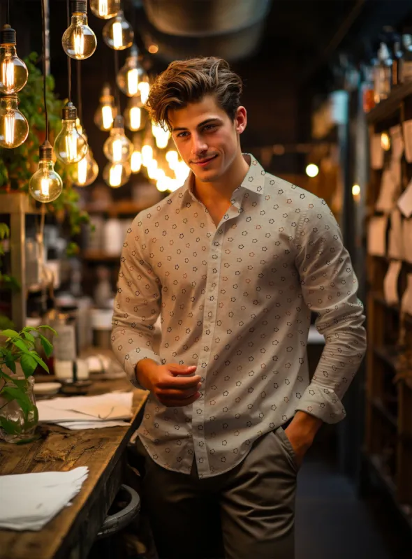 NIALL | Luxury Printed Shirt||NIALL | Chemise imprimée de luxe sold by Point Zero