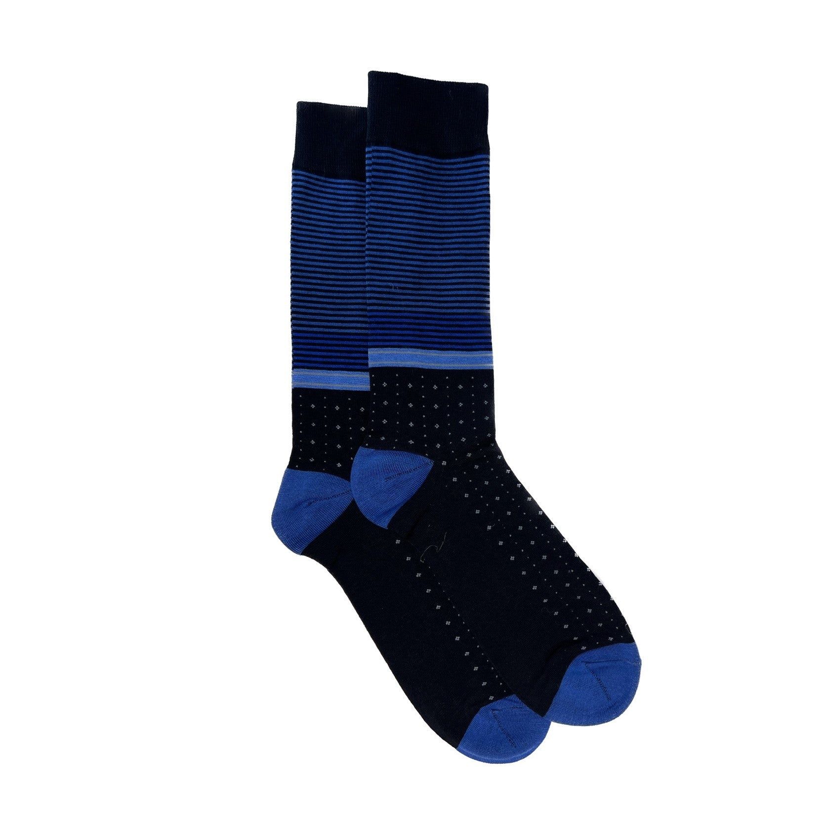 Black-Blue Dress Sock || Chaussette Habillée Noire-Bleue sold by Point Zero