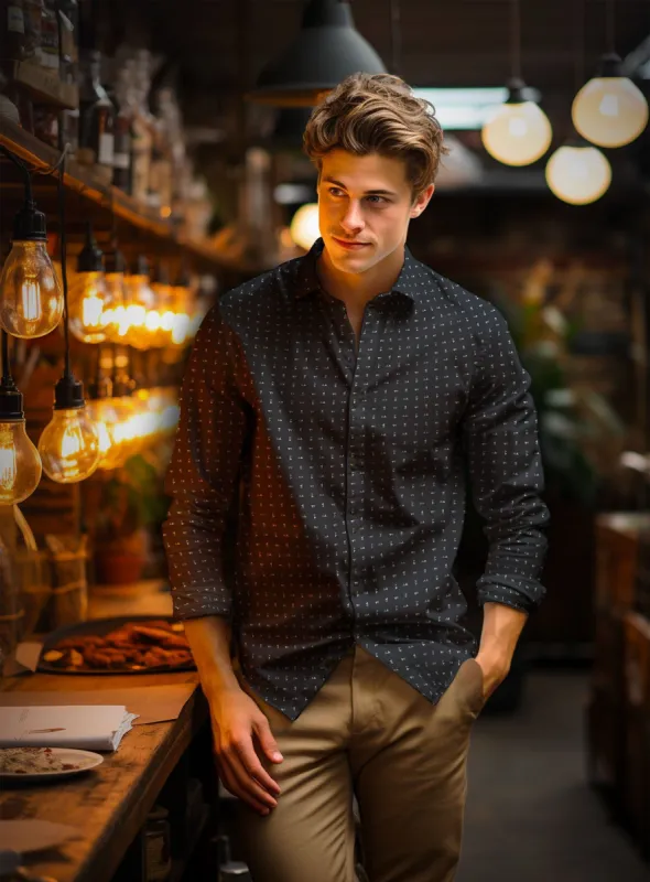 KENNETH | Luxury Print Shirt||KENNETH |Chemise imprimée luxueuse sold by Point Zero