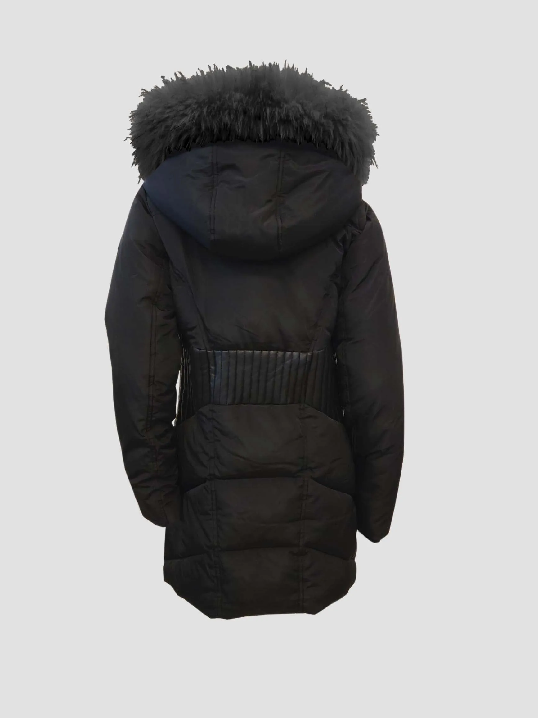 ALISE|Long Parka with fur hood||ALISE|Parka long avec capuche en fourrure sold by Point Zero product image thumbnail 3