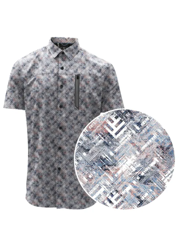 NICK| Recycled our way stretch button-up Shirt||NICK|Chemise boutonnée extensible, recyclée à notre manière sold by Point Zero